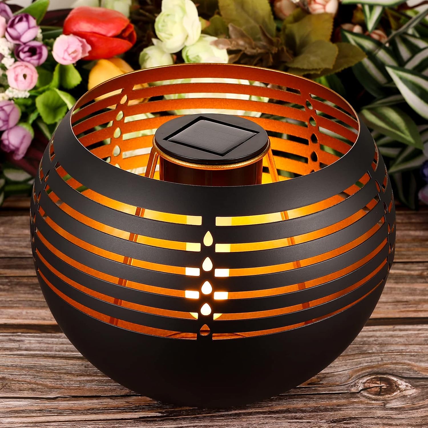 Solar Lantern LED Outdoor Garden Hanging Light Waterproof Patio Decor