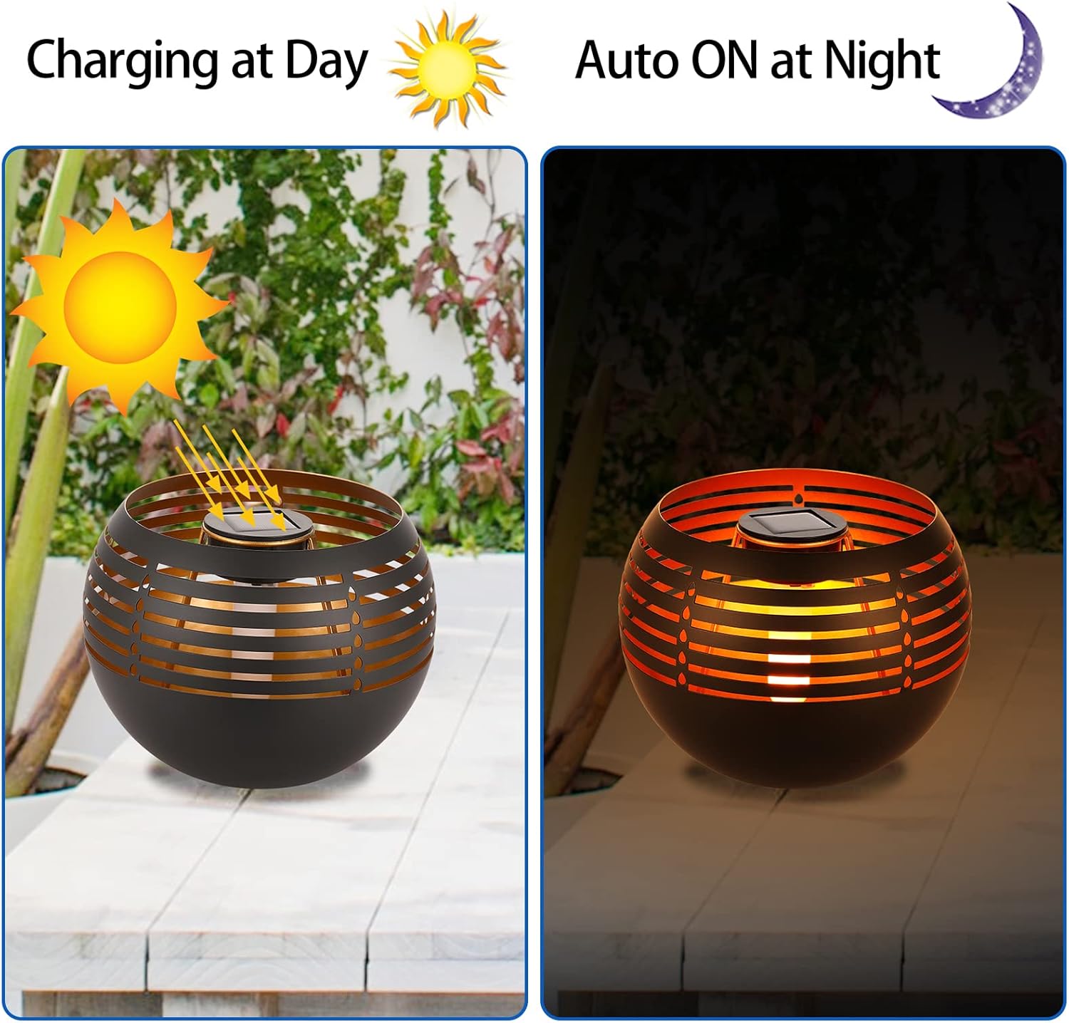 Solar Lantern LED Outdoor Garden Hanging Light Waterproof Patio Decor