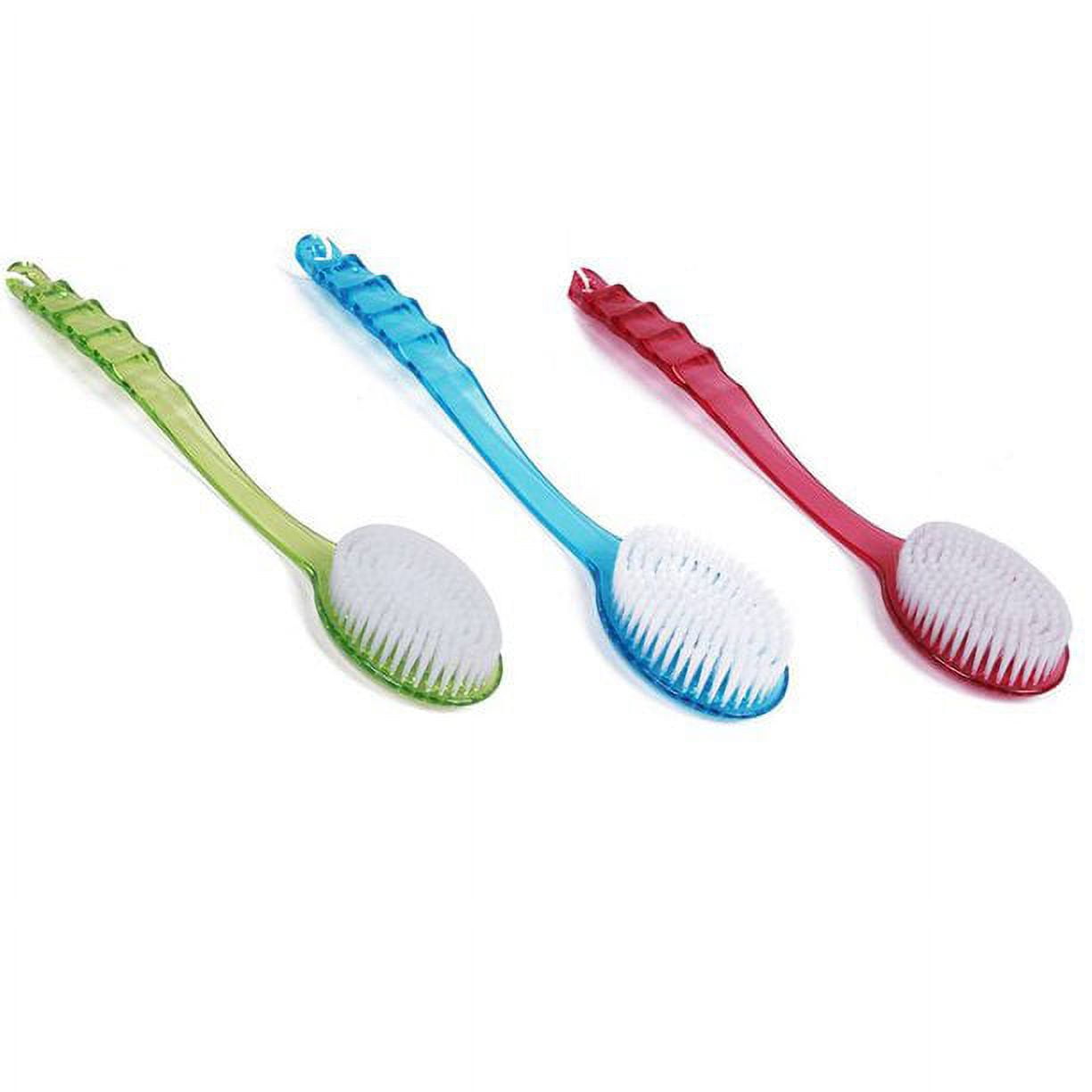 Warkul Long Handled Bath Shower Back Brush Body Scrubber Massager Skin Cleaning Tool Brush 2023 New Rose Red