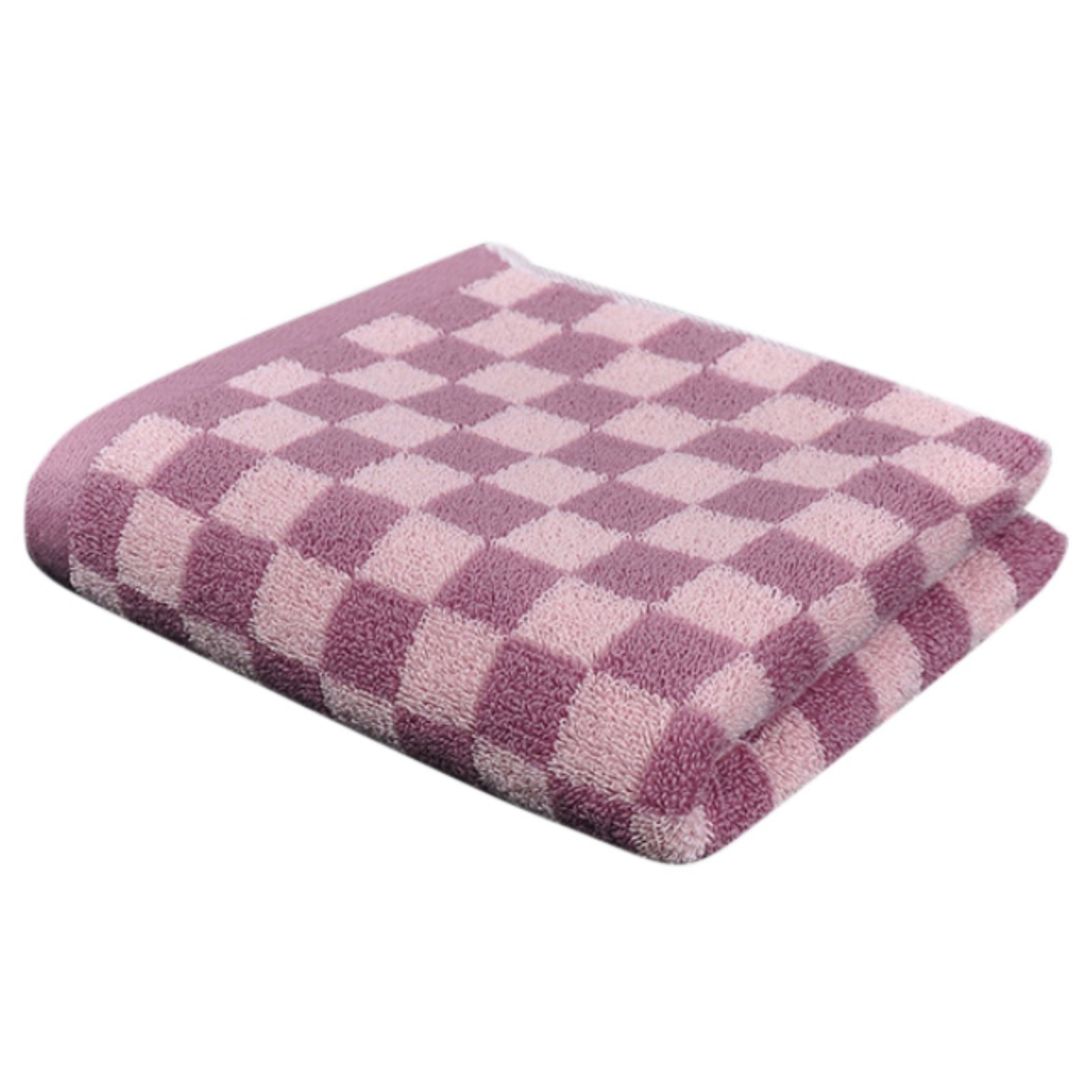 Checkered Bath Towels for Bathroom, Shower Towels 30" x 14", Super Soft and Quick Dry, Colorful Towel for Summer Beach Pool Green Pink