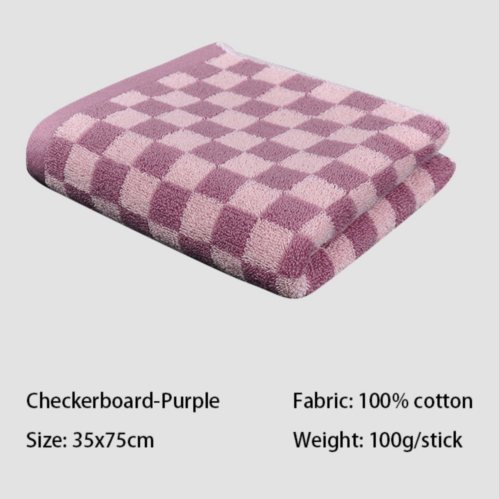 Checkered Bath Towels for Bathroom, Shower Towels 30" x 14", Super Soft and Quick Dry, Colorful Towel for Summer Beach Pool Green Pink