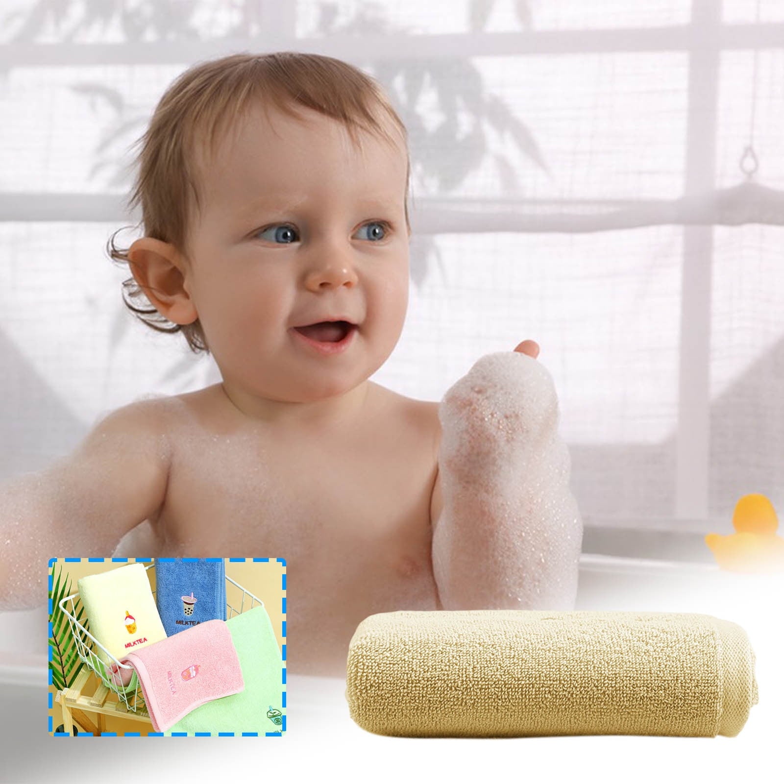 Clearance Under $1 Boovnll Hand Towels, 10x20" Super Soft & Absorbent Solid Color Quick Dry Microfiber Cotton Towels, Thicken Hand Towels for Bathroom, Kitchen, Hotel, Pool, Daily Use, Towels A