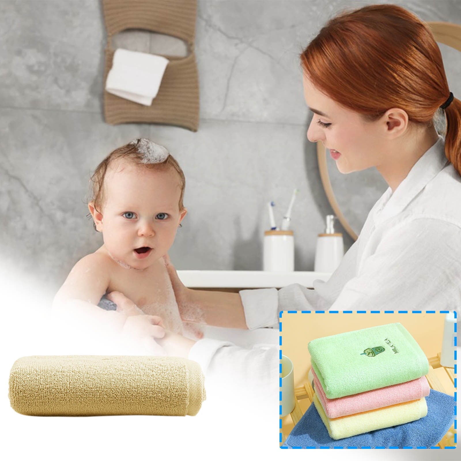 Clearance Under $1 Boovnll Hand Towels, 10x20" Super Soft & Absorbent Solid Color Quick Dry Microfiber Cotton Towels, Thicken Hand Towels for Bathroom, Kitchen, Hotel, Pool, Daily Use, Towels A