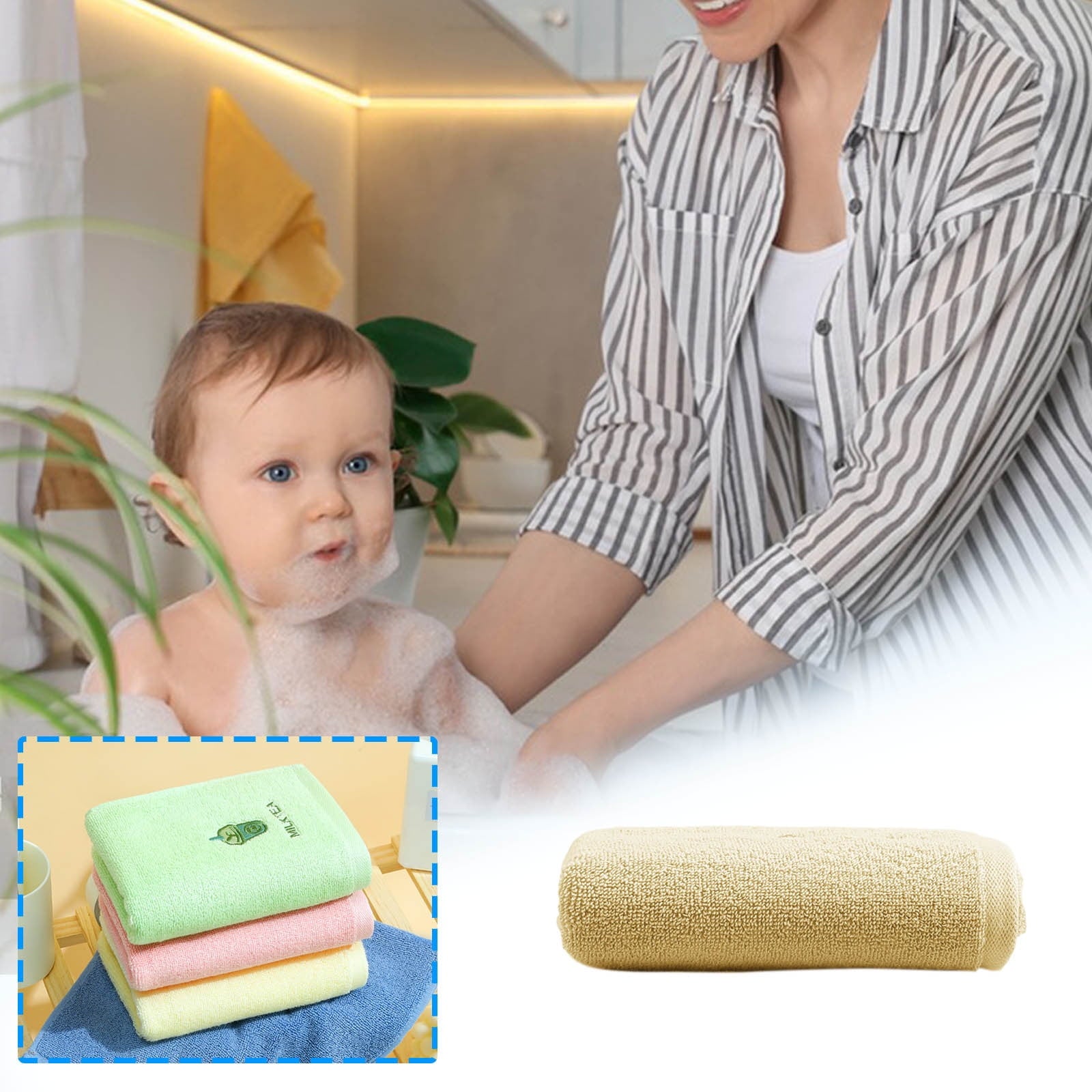 Clearance Under $1 Boovnll Hand Towels, 10x20" Super Soft & Absorbent Solid Color Quick Dry Microfiber Cotton Towels, Thicken Hand Towels for Bathroom, Kitchen, Hotel, Pool, Daily Use, Towels A