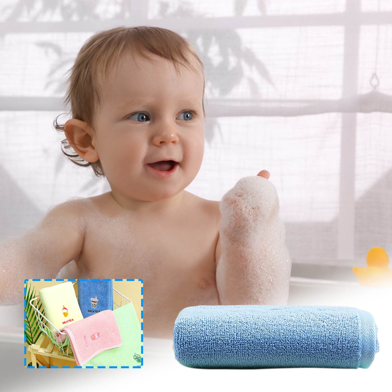 Clearance Under $1 Boovnll Hand Towels, 10x20" Super Soft & Absorbent Solid Color Quick Dry Microfiber Cotton Towels, Thicken Hand Towels for Bathroom, Kitchen, Hotel, Pool, Daily Use, Towels B