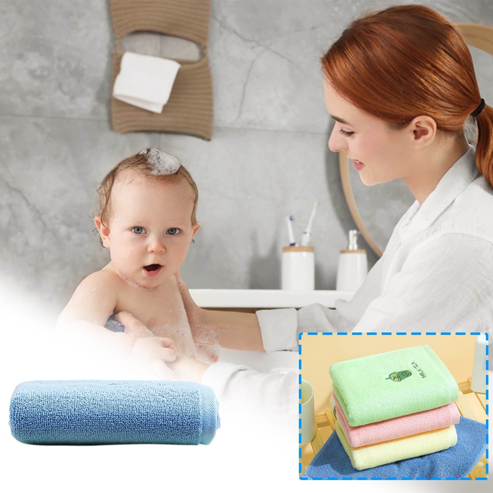 Clearance Under $1 Boovnll Hand Towels, 10x20" Super Soft & Absorbent Solid Color Quick Dry Microfiber Cotton Towels, Thicken Hand Towels for Bathroom, Kitchen, Hotel, Pool, Daily Use, Towels B