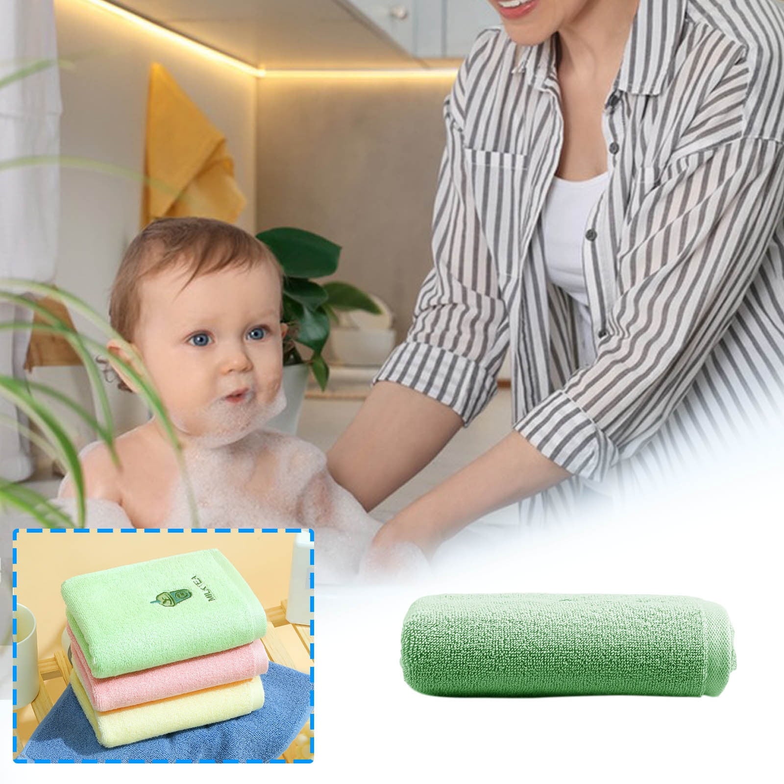 Clearance Under $1 Boovnll Hand Towels, 10x20" Super Soft & Absorbent Solid Color Quick Dry Microfiber Cotton Towels, Thicken Hand Towels for Bathroom, Kitchen, Hotel, Pool, Daily Use, Towels C