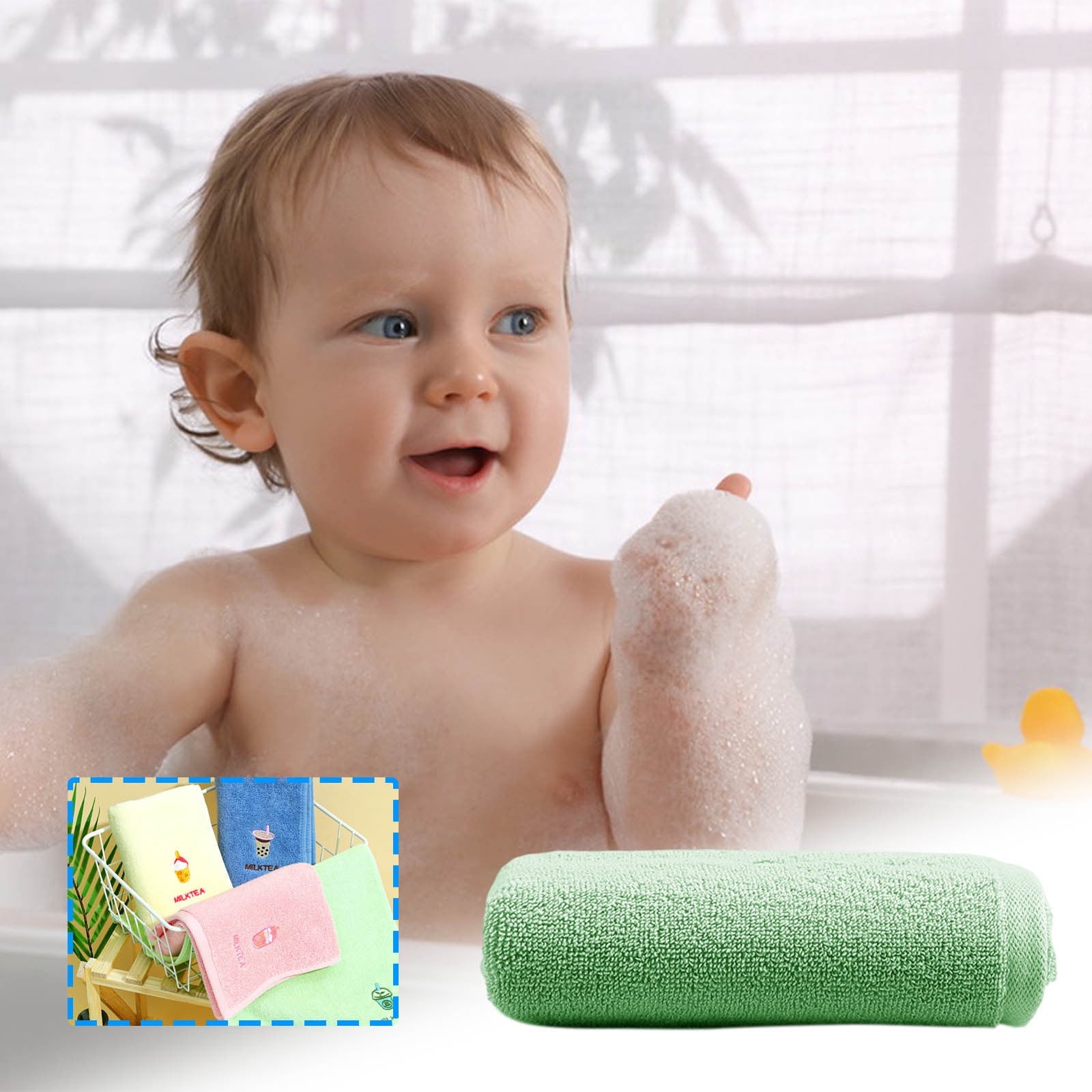 Clearance Under $1 Boovnll Hand Towels, 10x20" Super Soft & Absorbent Solid Color Quick Dry Microfiber Cotton Towels, Thicken Hand Towels for Bathroom, Kitchen, Hotel, Pool, Daily Use, Towels C