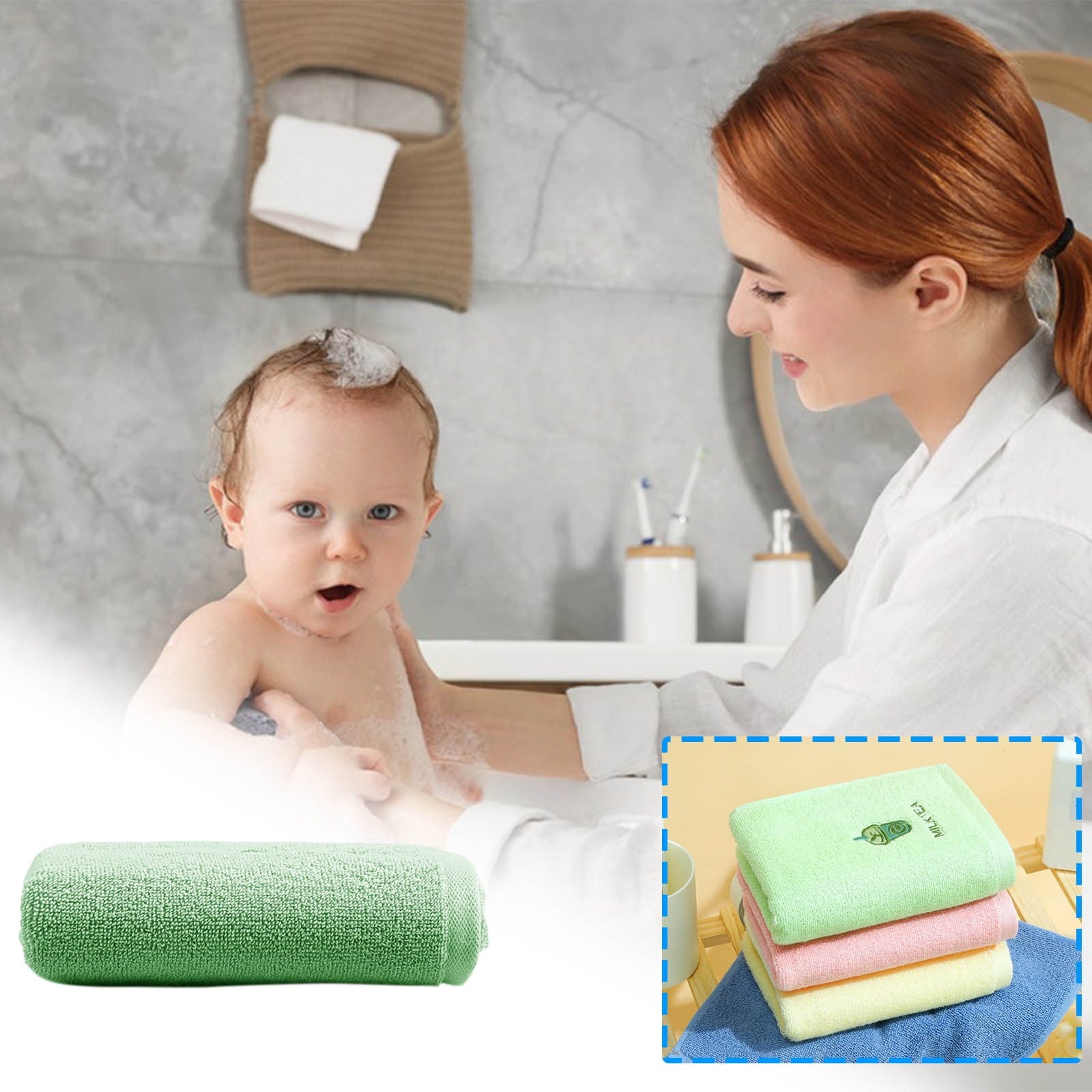 Clearance Under $1 Boovnll Hand Towels, 10x20" Super Soft & Absorbent Solid Color Quick Dry Microfiber Cotton Towels, Thicken Hand Towels for Bathroom, Kitchen, Hotel, Pool, Daily Use, Towels C