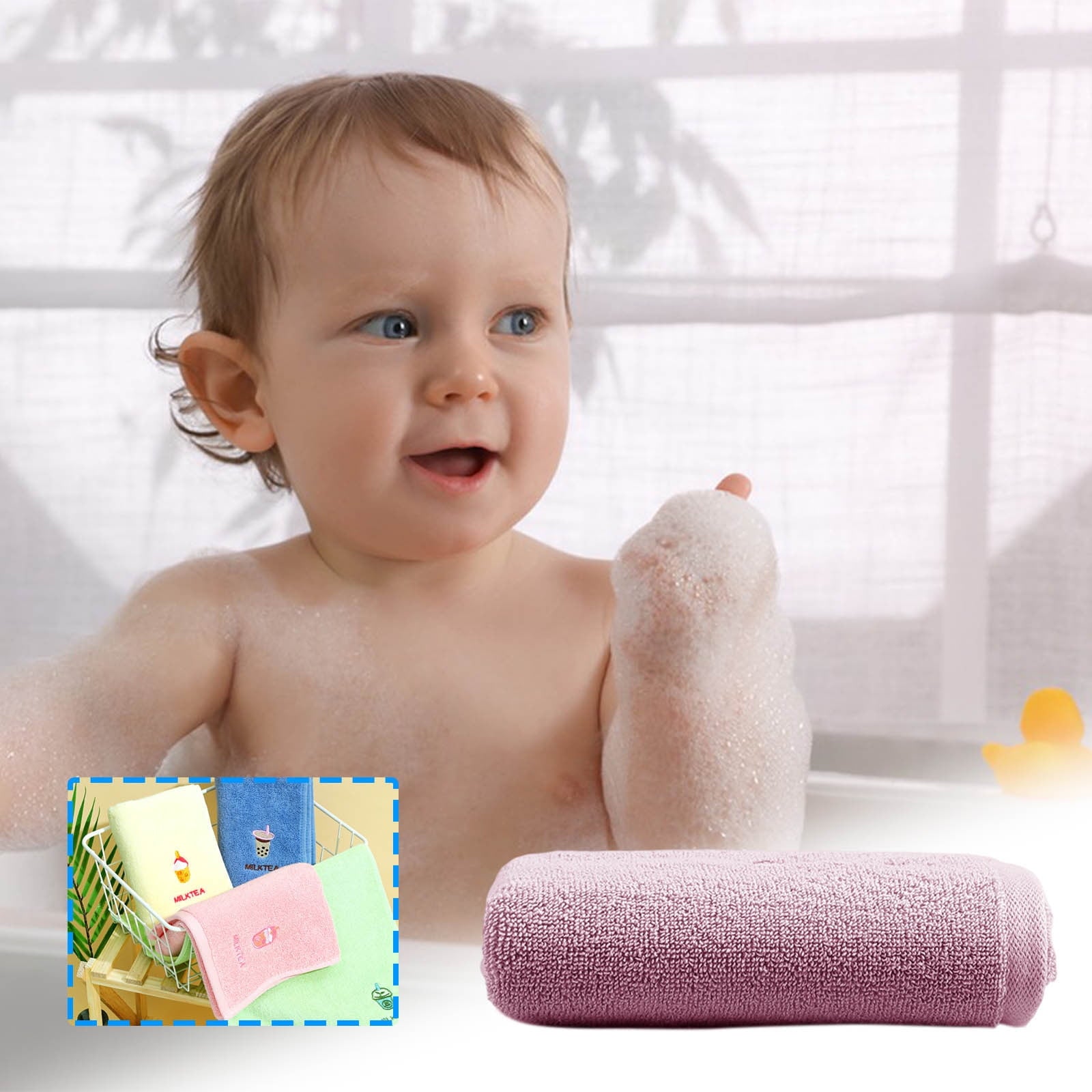 Clearance Under $1 Boovnll Hand Towels, 10x20" Super Soft & Absorbent Solid Color Quick Dry Microfiber Cotton Towels, Thicken Hand Towels for Bathroom, Kitchen, Hotel, Pool, Daily Use, Towels D