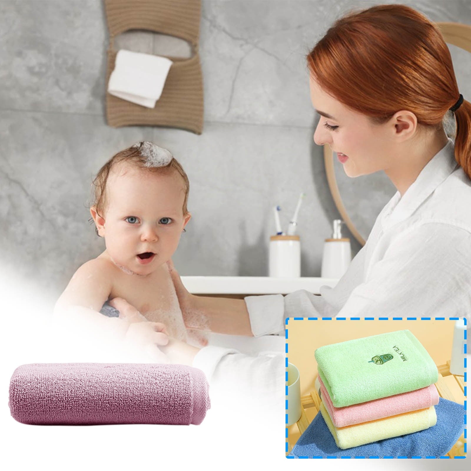 Clearance Under $1 Boovnll Hand Towels, 10x20" Super Soft & Absorbent Solid Color Quick Dry Microfiber Cotton Towels, Thicken Hand Towels for Bathroom, Kitchen, Hotel, Pool, Daily Use, Towels D