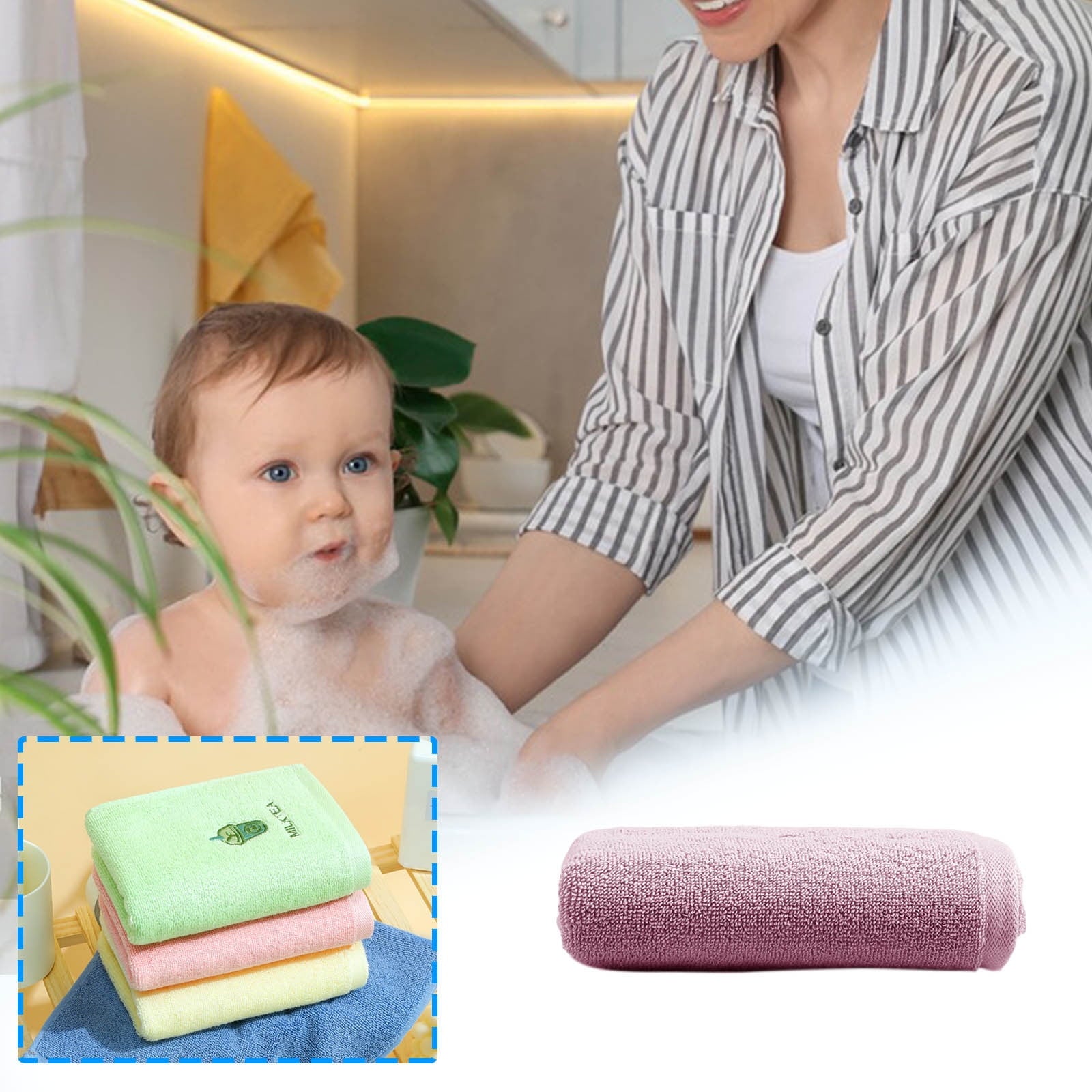 Clearance Under $1 Boovnll Hand Towels, 10x20" Super Soft & Absorbent Solid Color Quick Dry Microfiber Cotton Towels, Thicken Hand Towels for Bathroom, Kitchen, Hotel, Pool, Daily Use, Towels D
