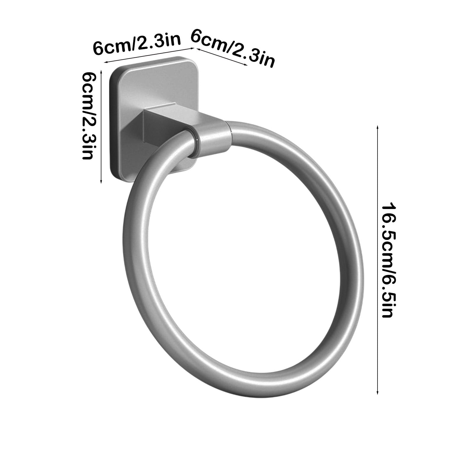 Tyidzon Towel Ring No Drill Bathroom Bathroom Towel Rack Round Towel Racks for Bathroom, Small Size Hand Towel Hanging Rod Rag Towel Rack Black