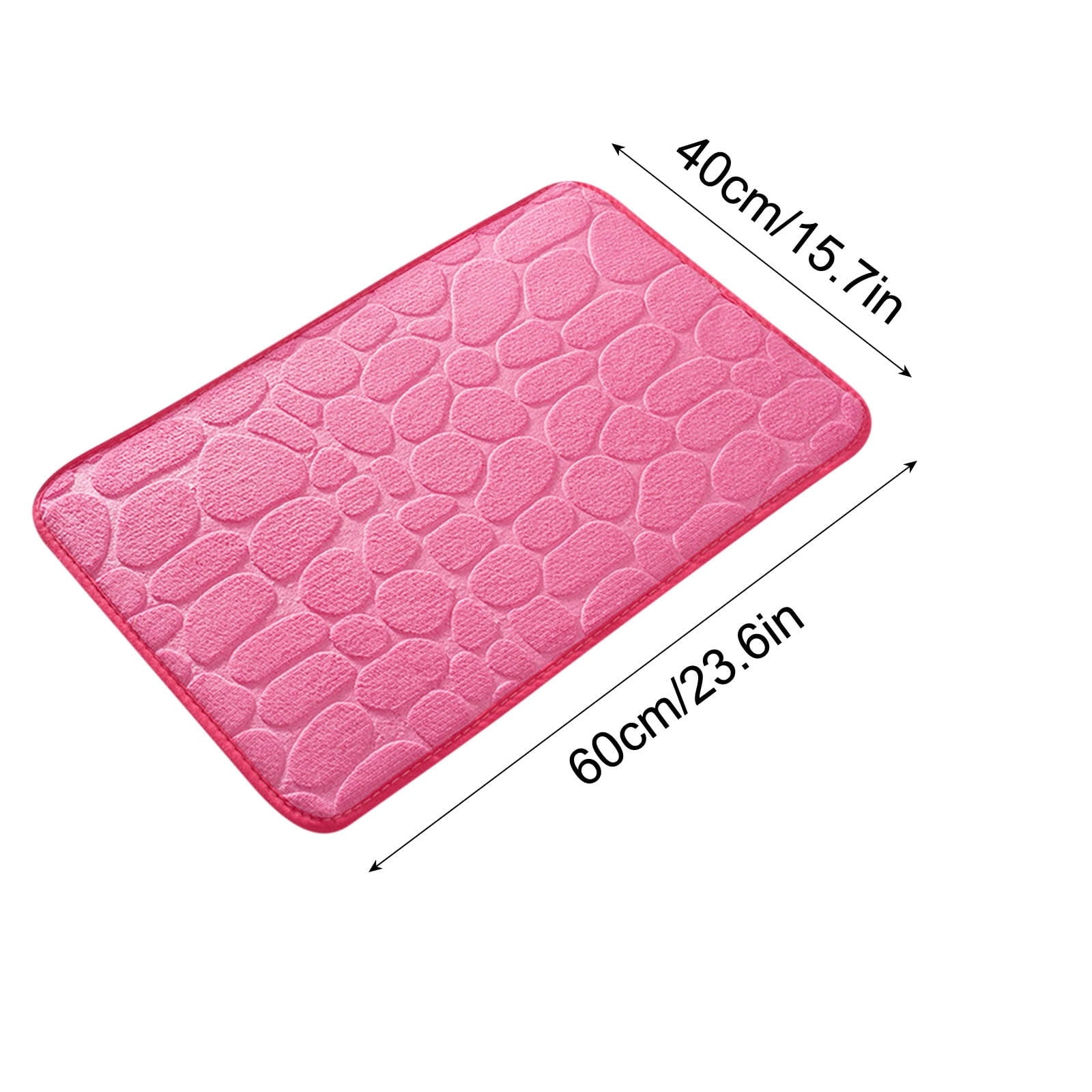 Dmlowu Bathroom Rugs - Ultra Absorbent Non-Slip Floor Bath Mat, Super Soft Shower Mat for Bath Tub, Machine Washable 16x24" (Brown) #B-Pink