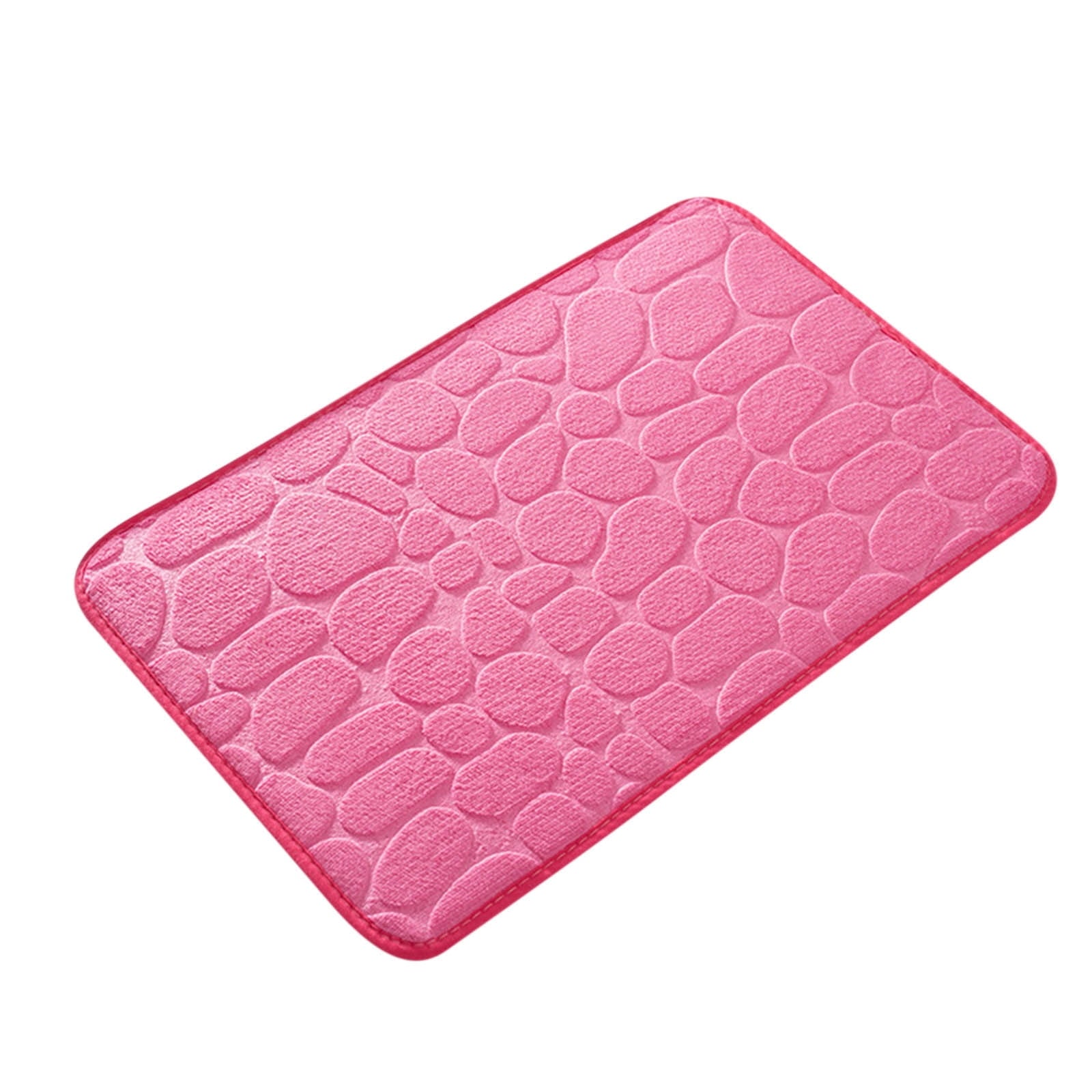 Dmlowu Bathroom Rugs - Ultra Absorbent Non-Slip Floor Bath Mat, Super Soft Shower Mat for Bath Tub, Machine Washable 16x24" (Brown) #B-Pink