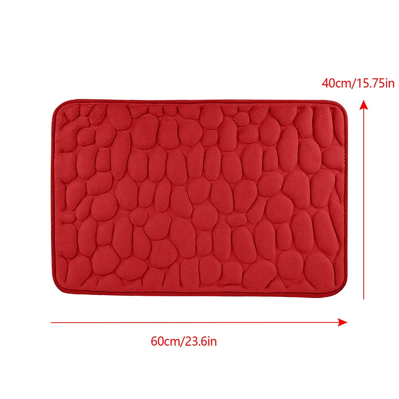 Dmlowu Bathroom Rugs - Ultra Absorbent Non-Slip Floor Bath Mat, Super Soft Shower Mat for Bath Tub, Machine Washable 16x24" (Brown) #C-Red