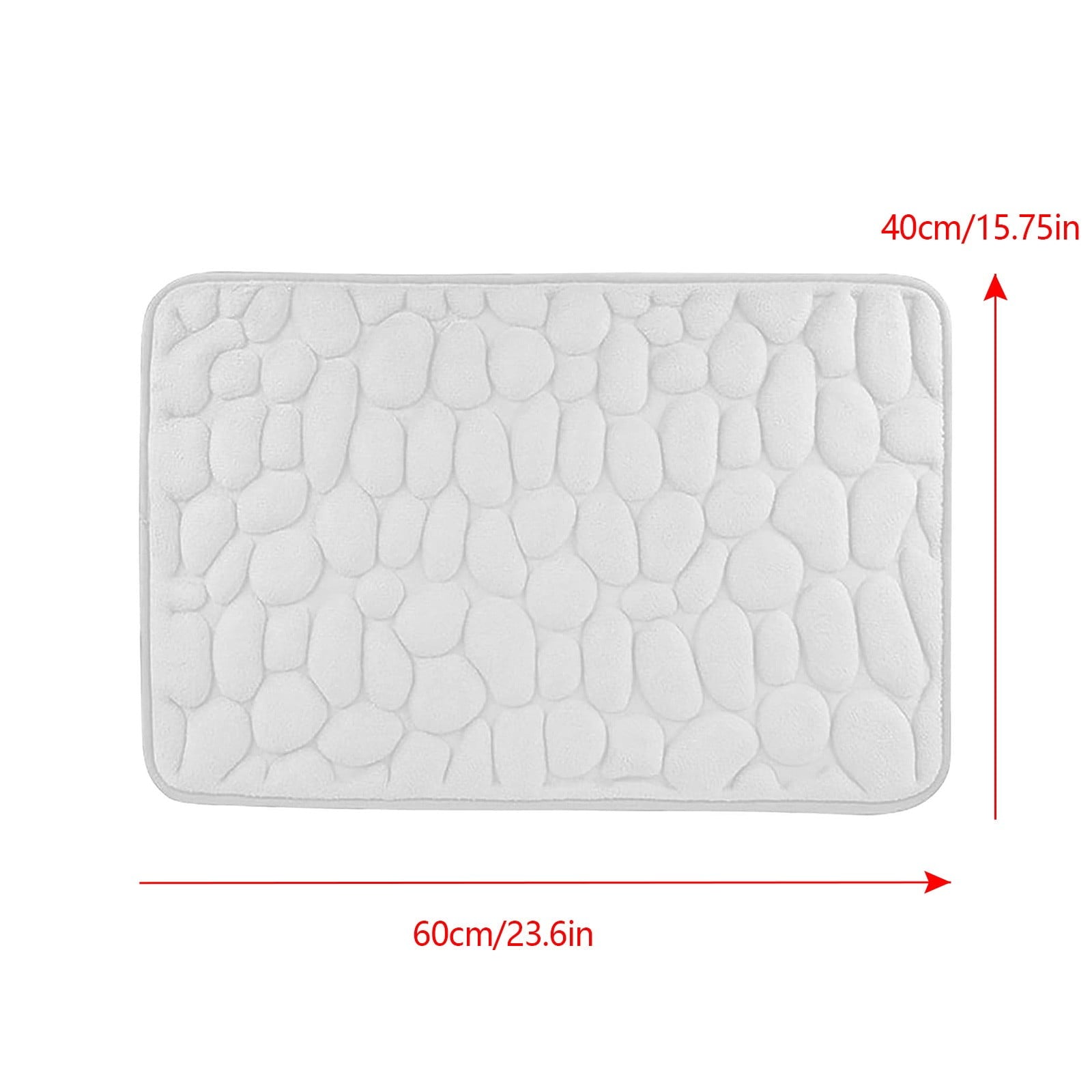 Dmlowu Bathroom Rugs - Ultra Absorbent Non-Slip Floor Bath Mat, Super Soft Shower Mat for Bath Tub, Machine Washable 16x24" (Brown) #C-White