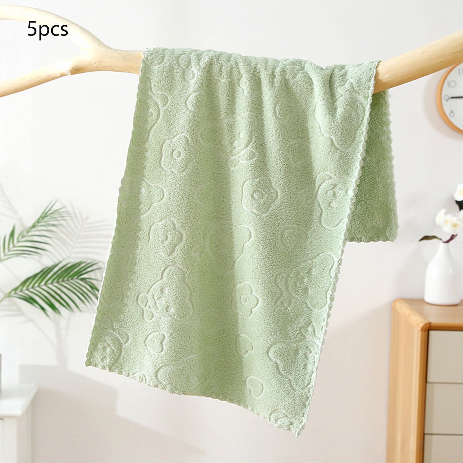 5Pcs Bathroom Hand Towels, 14x30" 600 GSM 100% Cotton - Ultra Soft & Highly Absorbent Face Towels, Hotel Spa Quality by PALIFEUR 02_New Arrival 2026_Luxury Hotel Style - 20% OFF_Green