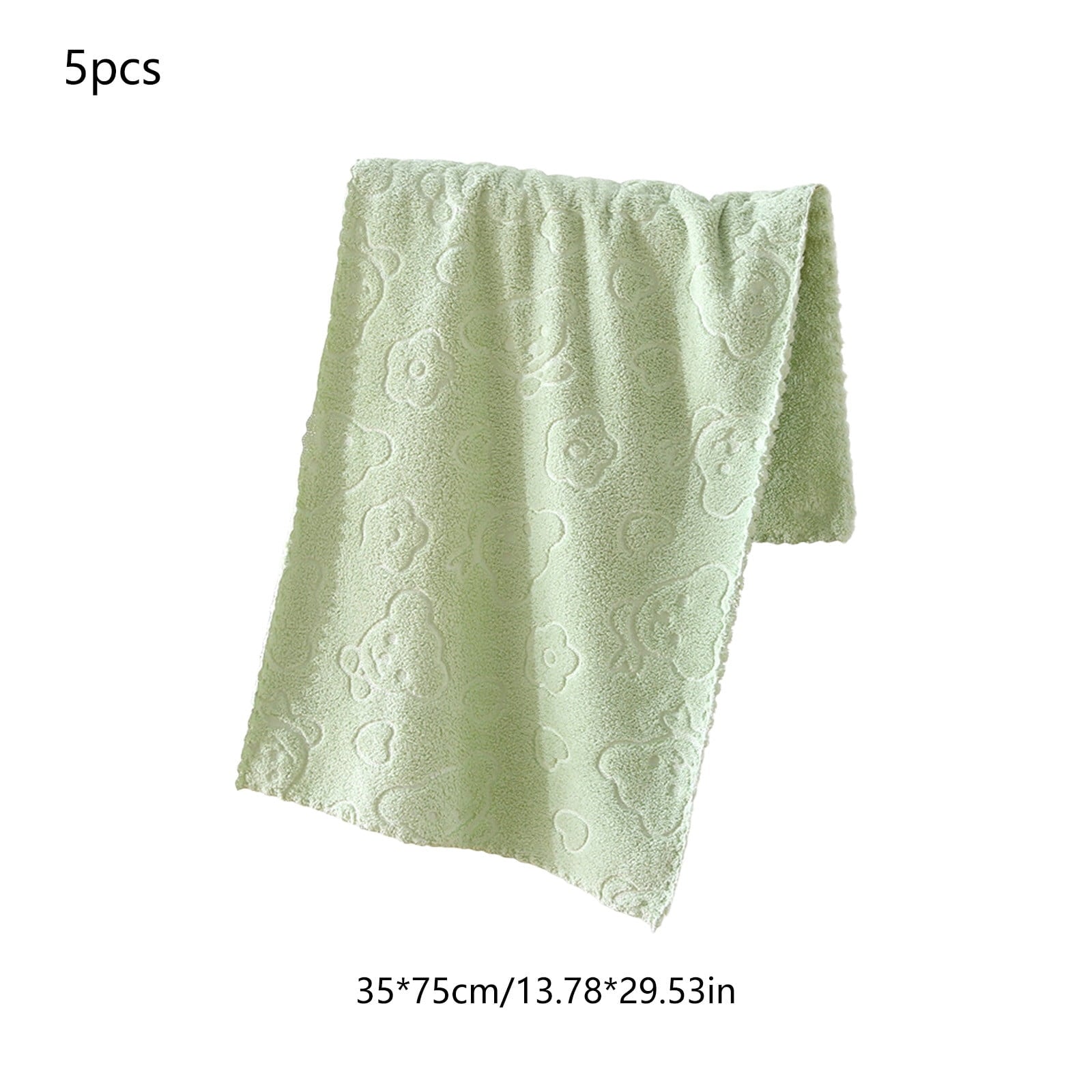 5Pcs Bathroom Hand Towels, 14x30" 600 GSM 100% Cotton - Ultra Soft & Highly Absorbent Face Towels, Hotel Spa Quality by PALIFEUR 02_New Arrival 2026_Luxury Hotel Style - 20% OFF_Green