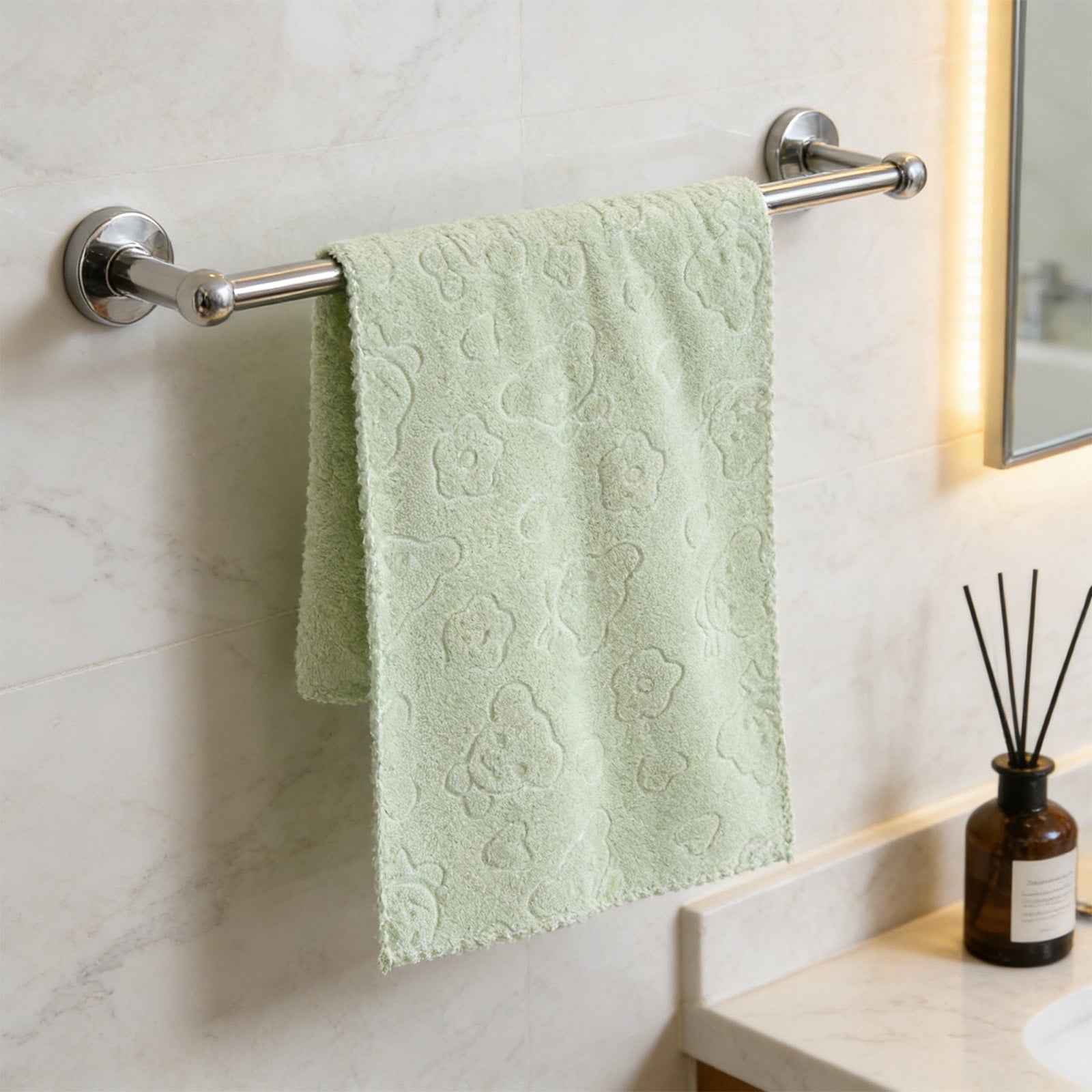 5Pcs Bathroom Hand Towels, 14x30" 600 GSM 100% Cotton - Ultra Soft & Highly Absorbent Face Towels, Hotel Spa Quality by PALIFEUR 02_New Arrival 2026_Luxury Hotel Style - 20% OFF_Green