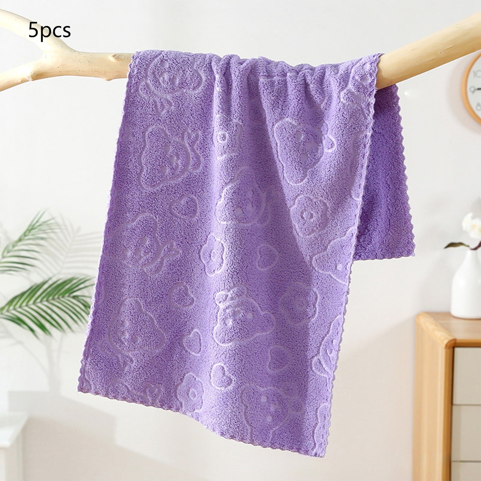 5Pcs Bathroom Hand Towels, 14x30" 600 GSM 100% Cotton - Ultra Soft & Highly Absorbent Face Towels, Hotel Spa Quality by PALIFEUR 04_Most Absorbent 2026_Quick Dry - 20% OFF_Purple