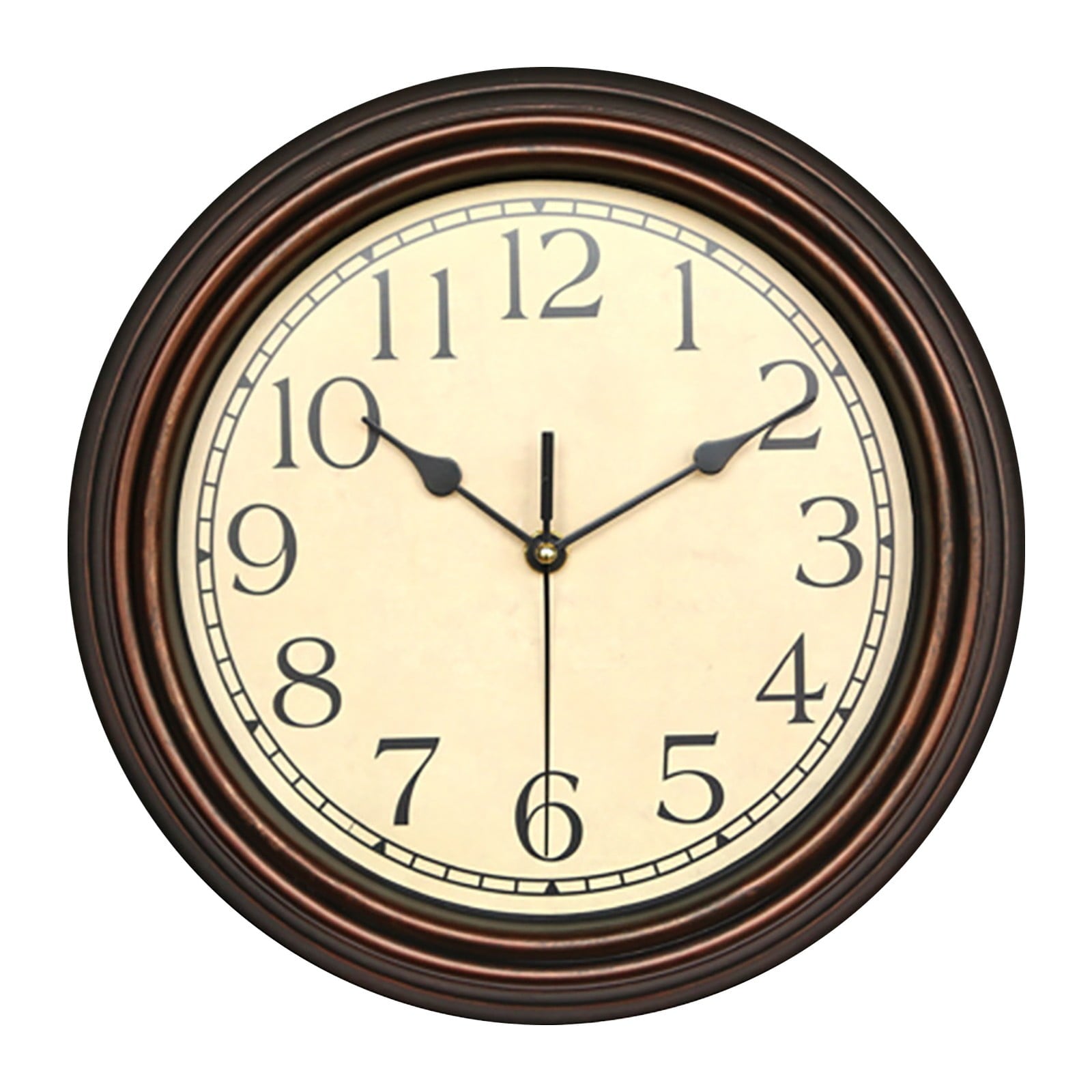 Ttybhh Wall Clock Clearance! Clock Promotion Sale, Clock Vintage Rustic Wooden Wall Clock Antique Shabby Retro Home Kitchen Room Decor, Small Wooden Clock, include 1X Wooden Small Clock Bronze