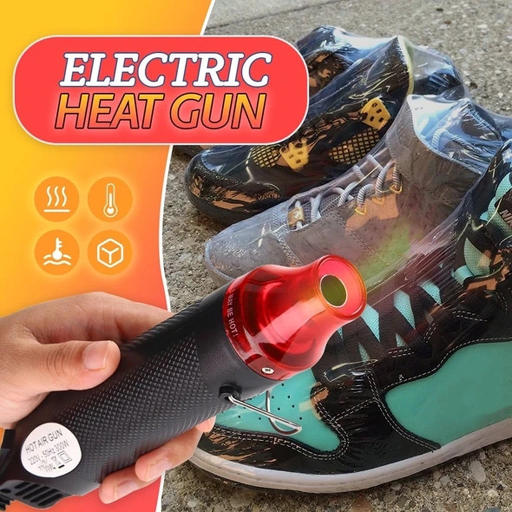 Multifunctional Hot Air Gun 220V Hot Air Gun Black - Flat Plug 1 × Heat Gun Paint Heat Shrink Wrap Tool Tool Crafts Diy Drying Embossing Tools & Home Improvement One Size Black