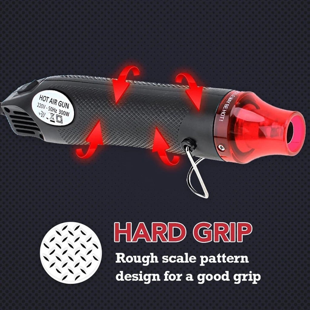 Multifunctional Hot Air Gun 220V Hot Air Gun Black - Flat Plug 1 × Heat Gun Paint Heat Shrink Wrap Tool Tool Crafts Diy Drying Embossing Tools & Home Improvement One Size Black