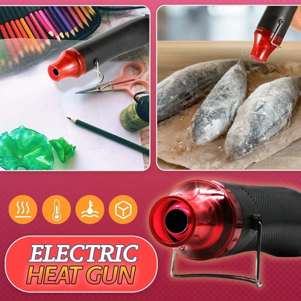 Multifunctional Hot Air Gun 220V Hot Air Gun Black - Flat Plug 1 × Heat Gun Paint Heat Shrink Wrap Tool Tool Crafts Diy Drying Embossing Tools & Home Improvement One Size Black
