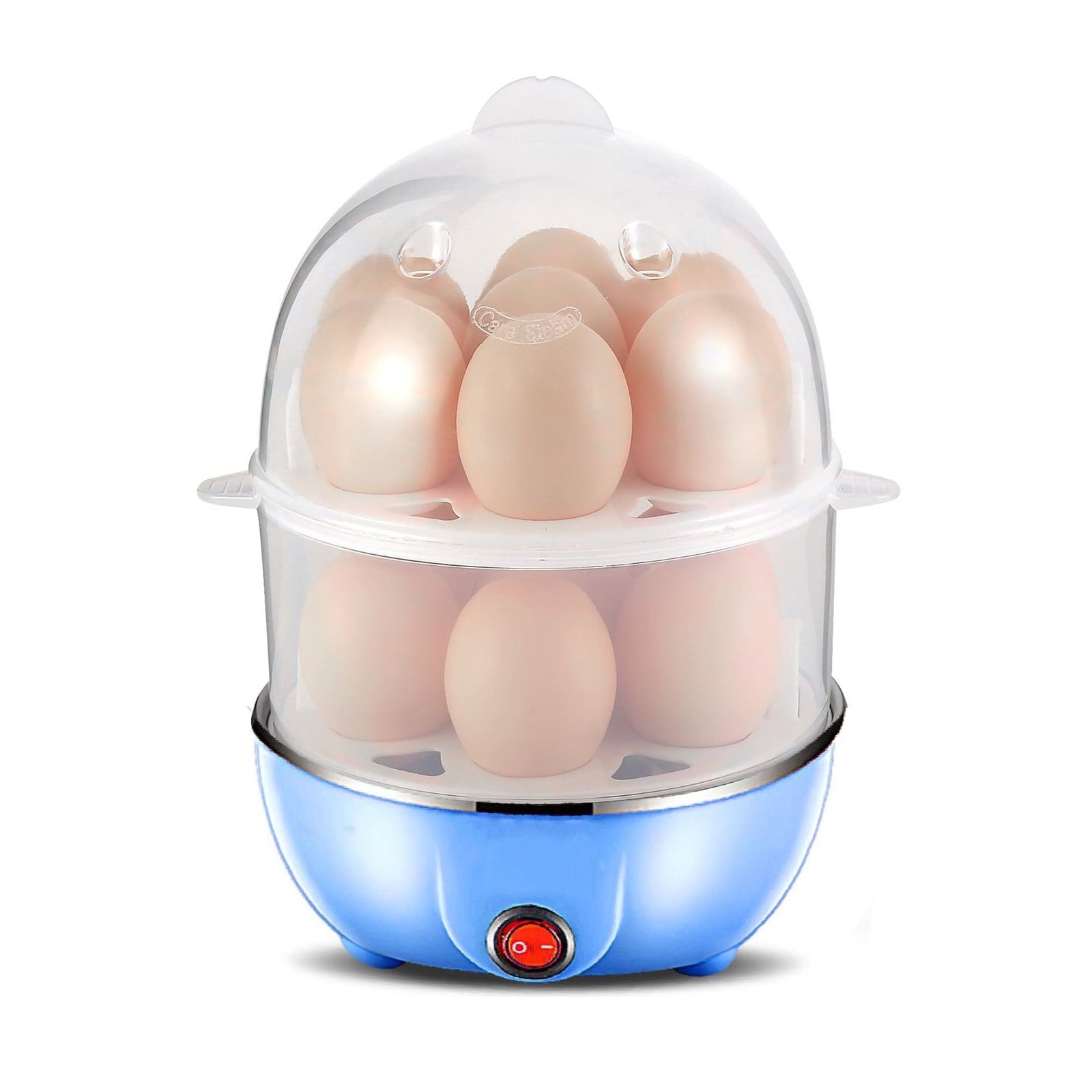 Egg Steamer ! Eggs Cooker Double Breakfast Machine Stainless Steel Multi Function Steamer, Cooking Molds Promotion Include 1*Egg Steamer Blue