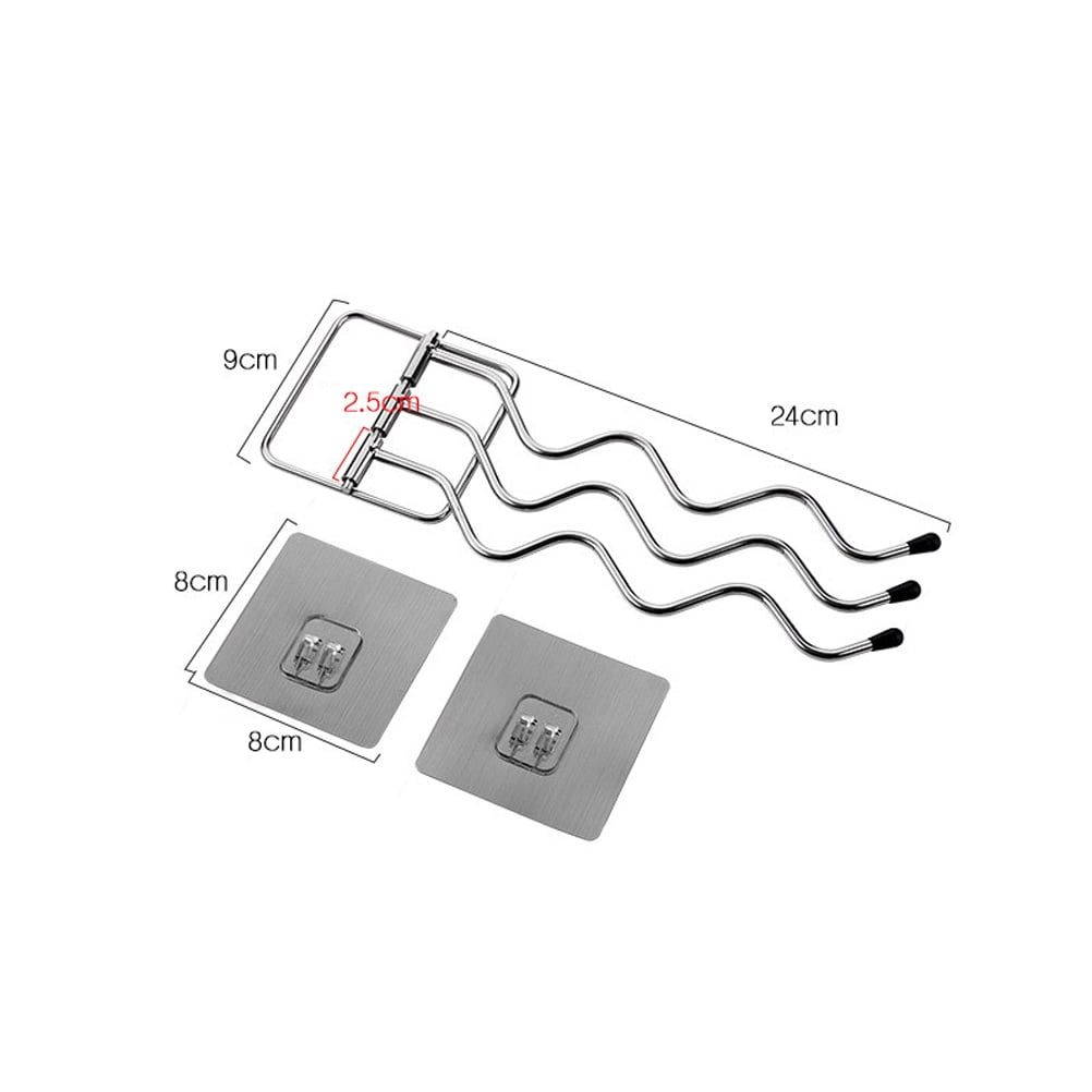 SWETRACE Small Towel Holder Iron Towel Rack Silver 1Pack Bathroom Accessories