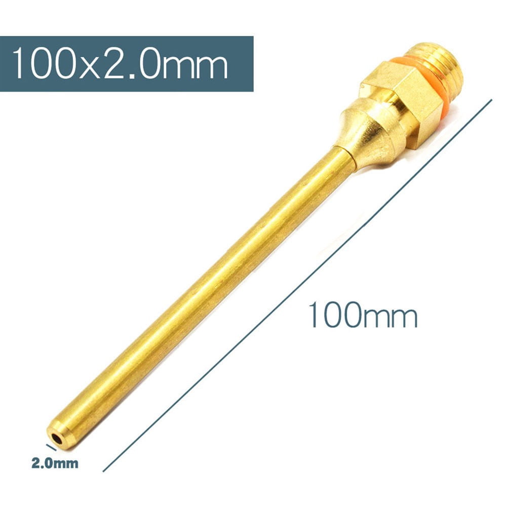 Pure Copper Hot Melt Glue Nozzle 34-100Mm Long Short Small-Bore Large Diameter Glue Nozzle Repair Tool Glue Sprayer 100X2.0Mm Smile Home