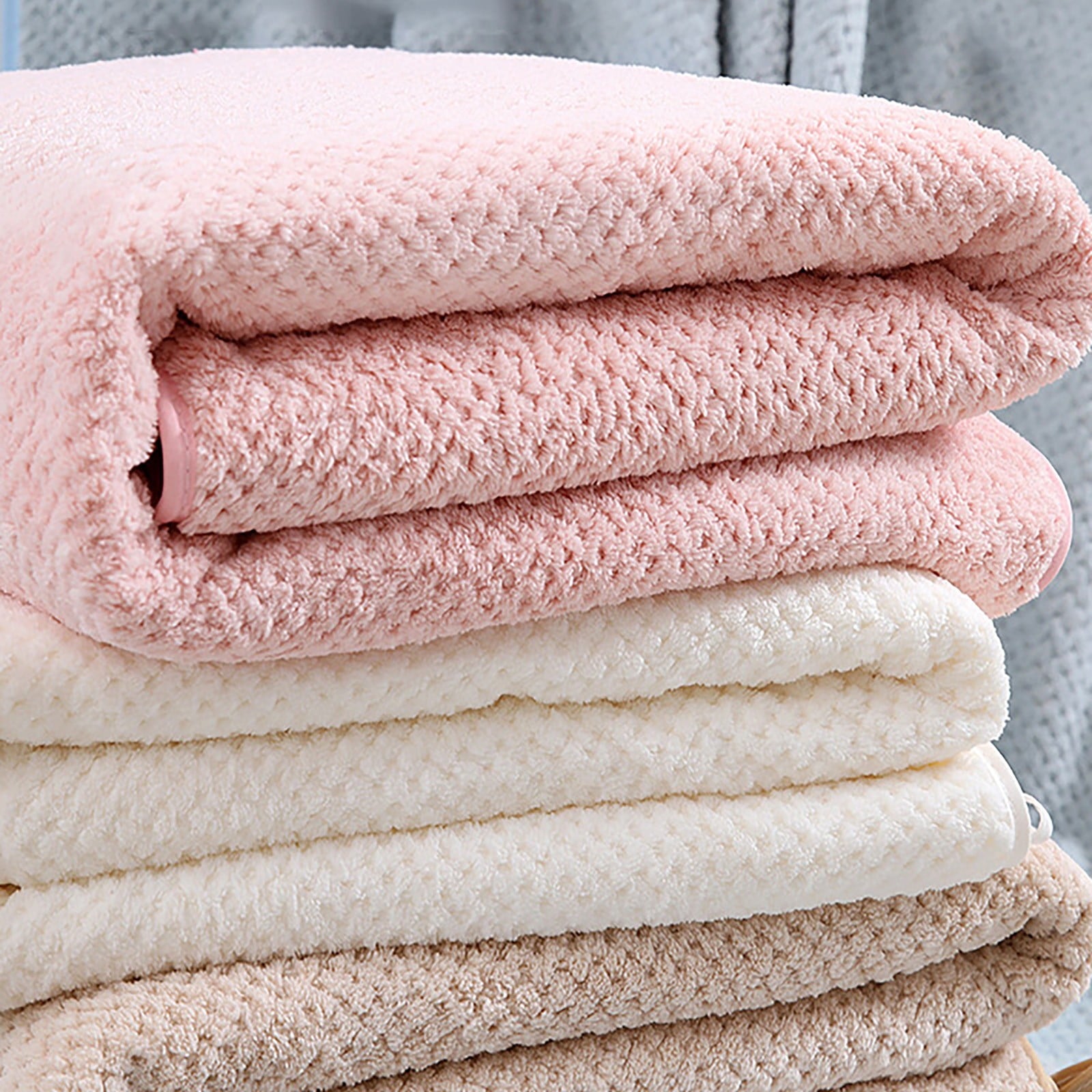Bath Sheets Towels for Adults, 13.77x29.52 Inches - Light Thin Quick Drying Highly Absorbent Bath Towel for Bath, Fitness, Yoga, Travel, Sport and Shower (Pink) 13.77" x 29.52" Grey1