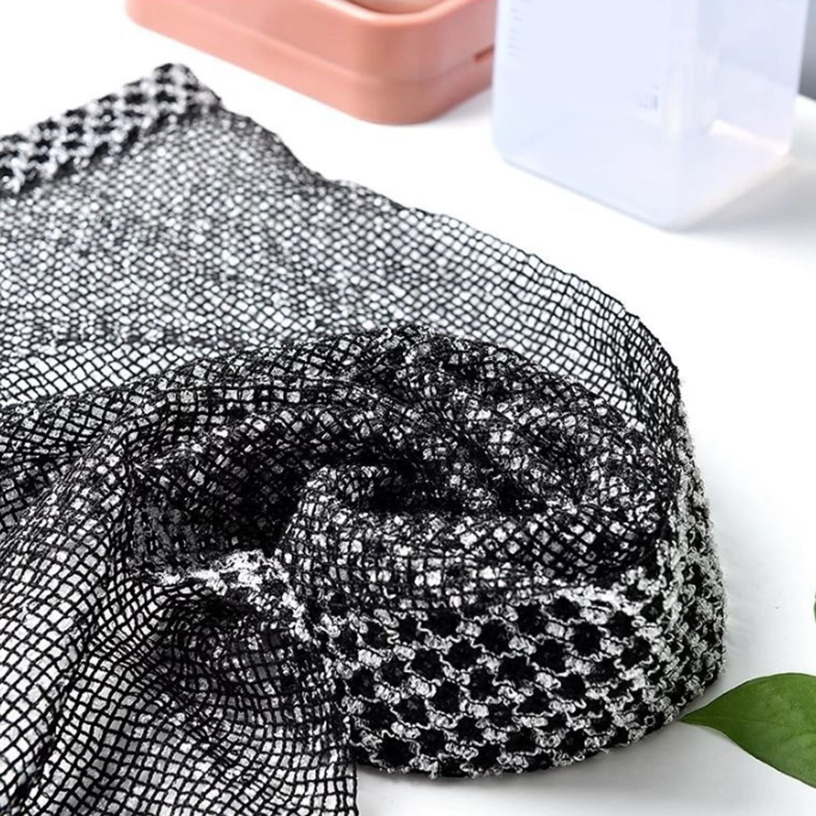 Exfoliating Washcloth Towel,Extra Rough Body & Back Scrubber for Use in Shower Bath, Long Exfoliating Body Scrubber, Exfoliator Shower Towel for Men Women, 39.37x9.84 39.37" x 9.84" Black