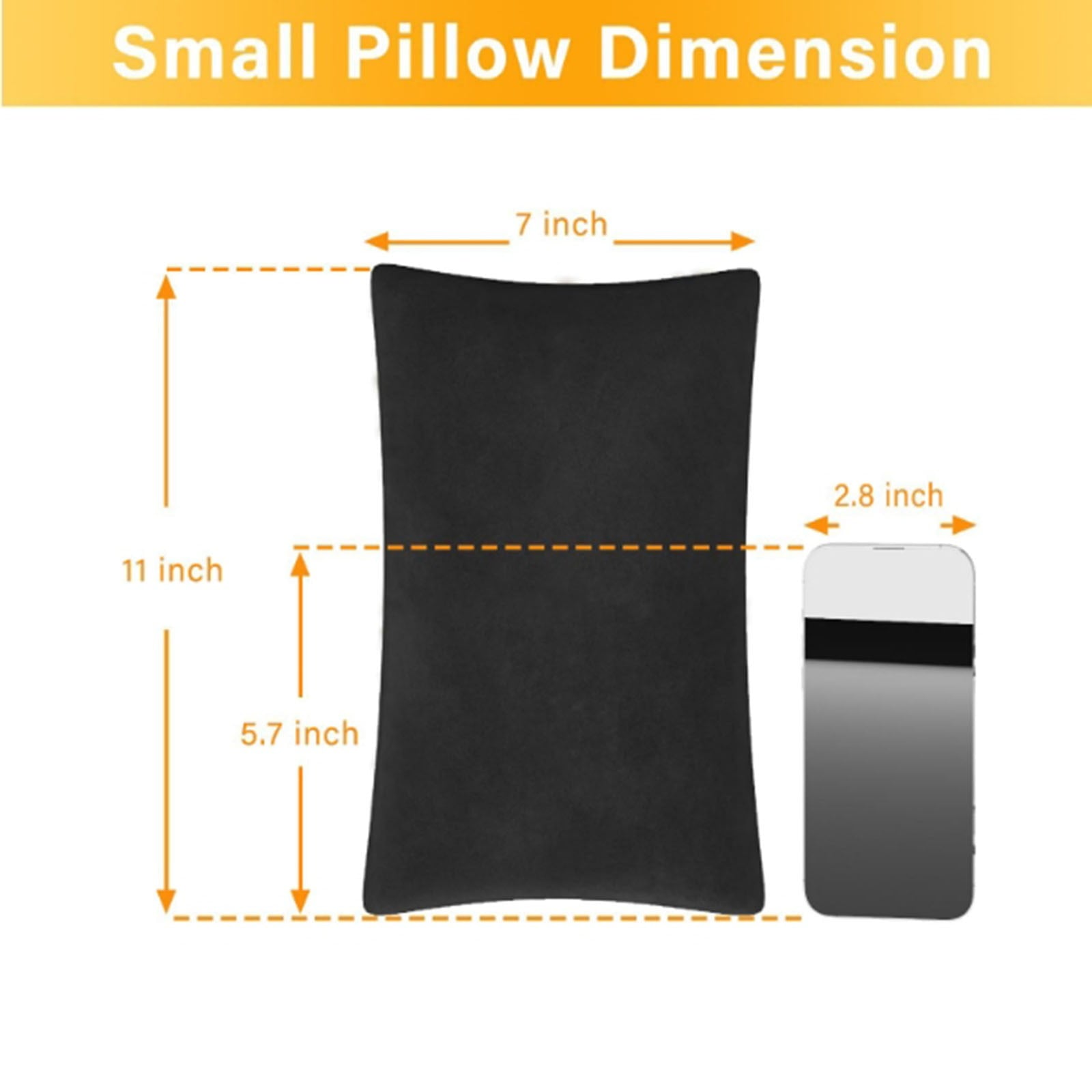 2 Pack Small Pillow, Cooling Memory Foam Mini Pillow 11 X 7 Inches for Sleeping, Travel, Nap and Neck, Knee, Lumbar Support, Tiny Pillow Cushion for Pet, Dogs 11" x 7" Grey