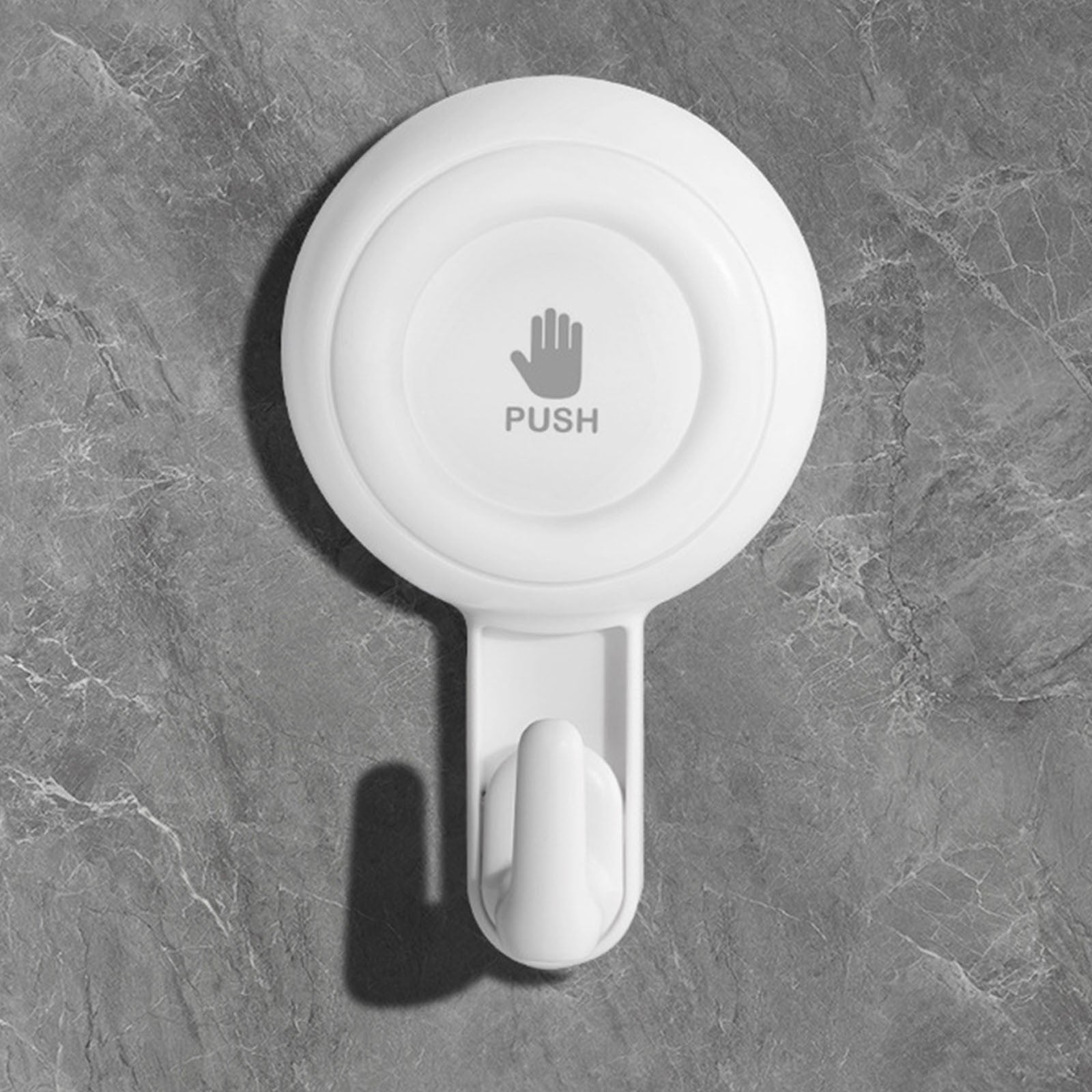 Powerful Suction Cup Shower Hooks for Towel, Loofah, 360° Rotatable Damage-free Hanging Versatile Wall Hooks for Inside Bathroom, Decoration, Removable Suction Holders, 1 Pcs, 4.37x2.67x1.81 4.37" x 2.67" x 1.81" White