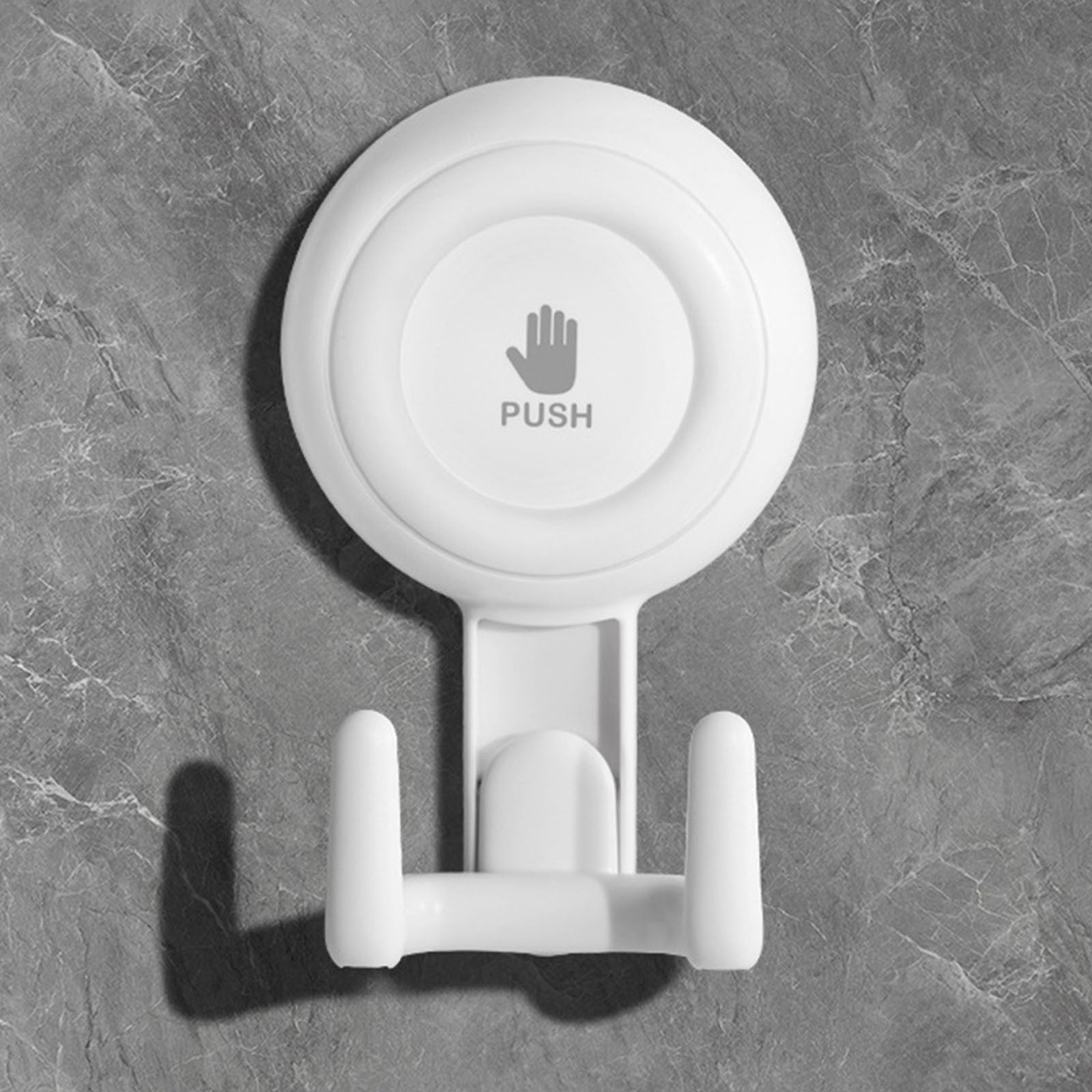 Powerful Suction Cup Shower Hooks for Towel, Loofah, 360° Rotatable Damage-free Hanging Versatile Wall Hooks for Inside Bathroom, Decoration, Removable Suction Holders, 1 Pcs, 4.37x2.67x1.81 4.37" x 2.67" x 1.81" White