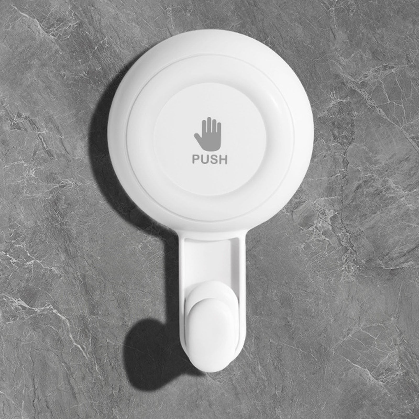 Powerful Suction Cup Shower Hooks for Towel, Loofah, 360° Rotatable Damage-free Hanging Versatile Wall Hooks for Inside Bathroom, Decoration, Removable Suction Holders, 1 Pcs, 4.37x2.67x1.81 4.37" x 2.67" x 1.81" White