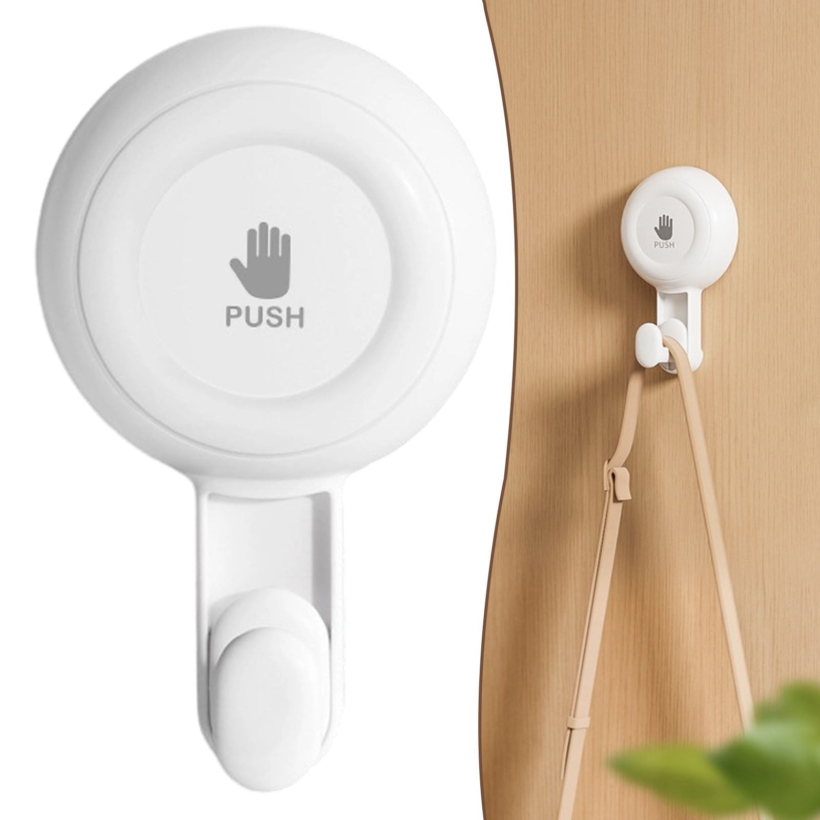 Powerful Suction Cup Shower Hooks for Towel, Loofah, 360° Rotatable Damage-free Hanging Versatile Wall Hooks for Inside Bathroom, Decoration, Removable Suction Holders, 1 Pcs, 4.37x2.67x1.81 4.37" x 2.67" x 1.81" White1