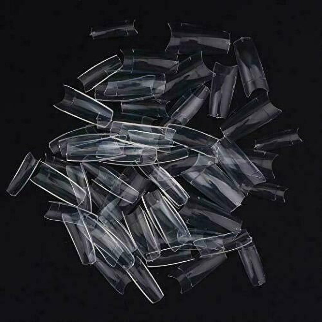 500PCS Acrylic Nail Tips,French Style Artificial False Nails for Manicure,DIY Nail Art with Storage Box,10 Sizes,Natural & Clear,Perfect Gift for Nail & Home Use White