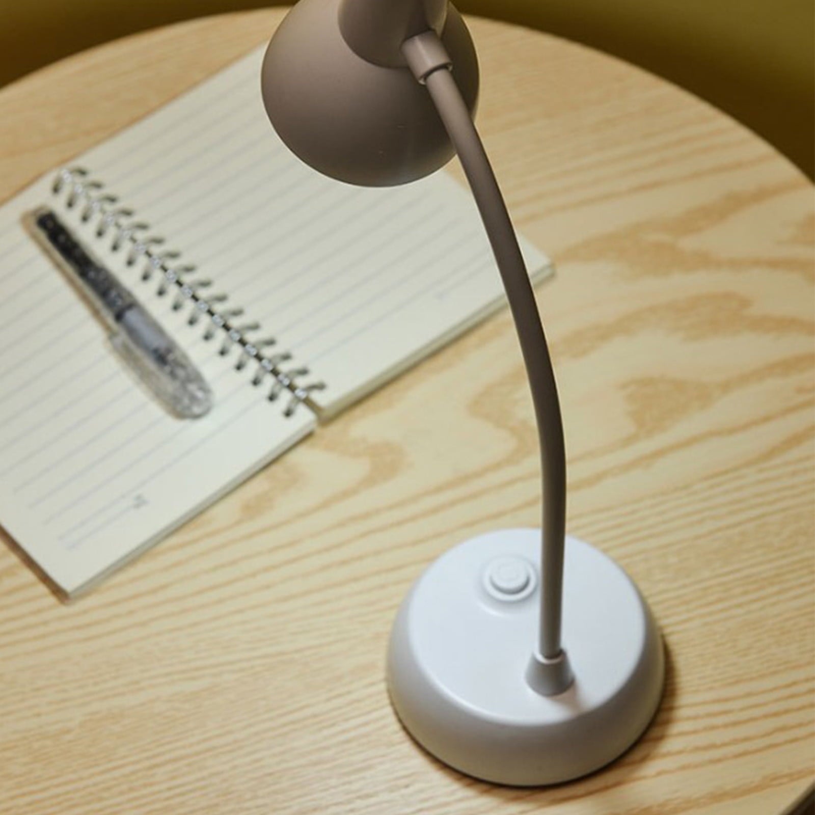 Cute Pink Desk Lamp with USB Charging Port,Dimmable LED Table Lamp for Home Office,Flexible Neck Reading Light with Auto Dimming,Power Adapter Included,LED Eye Protection Table Lamp White