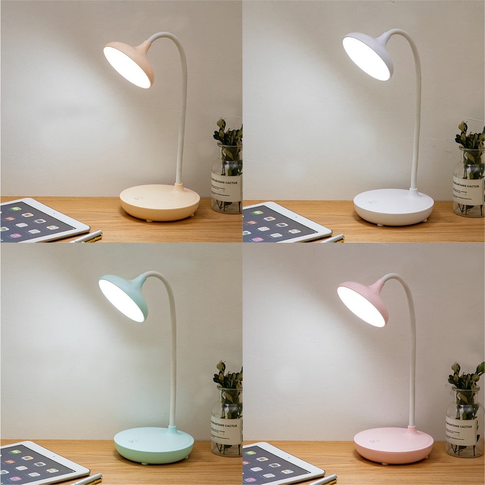 LED Desk Lamp with USB Ports,Touch Desk Lamps for Home Office with 3 Brightness Desk Light with Small Night Light,Reading Lamp Table Lamp for Bedroom Bedside Study（Pink）