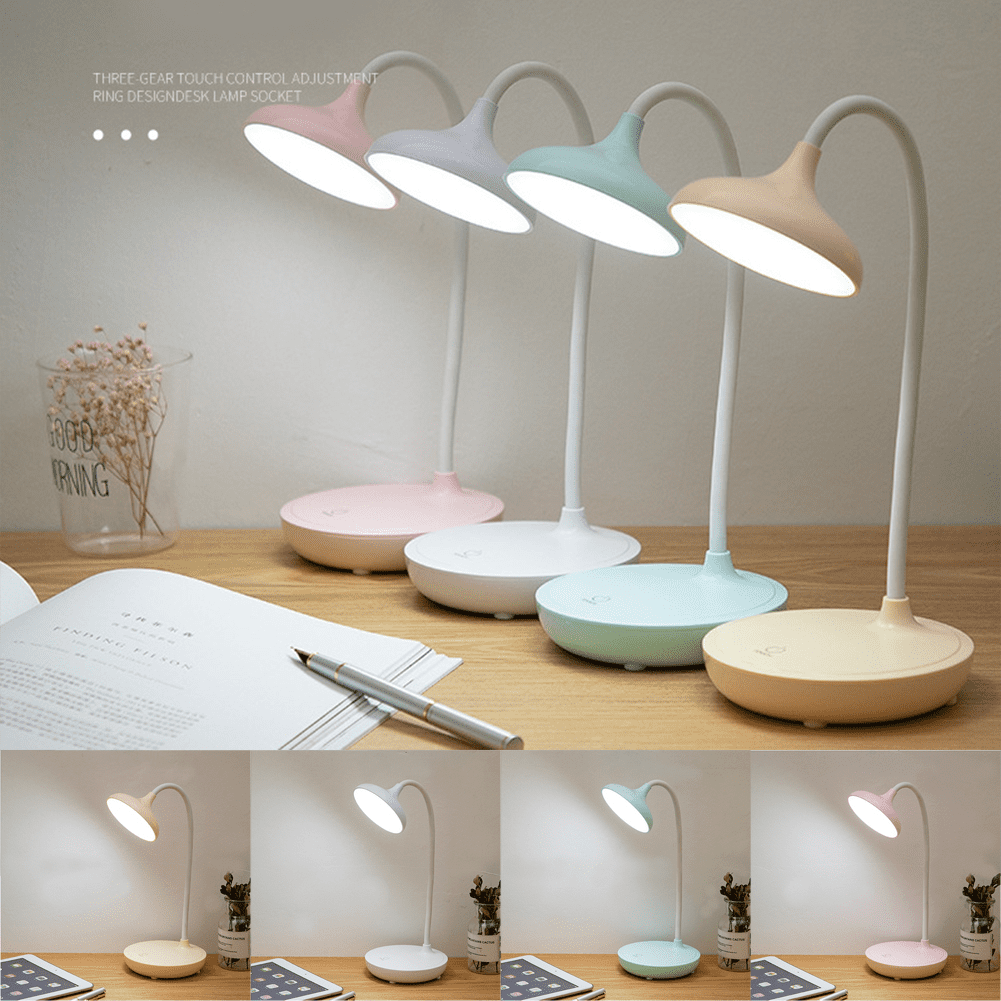 LED Desk Lamp with USB Ports,Touch Desk Lamps for Home Office with 3 Brightness Desk Light with Small Night Light,Reading Lamp Table Lamp for Bedroom Bedside Study（yellow）