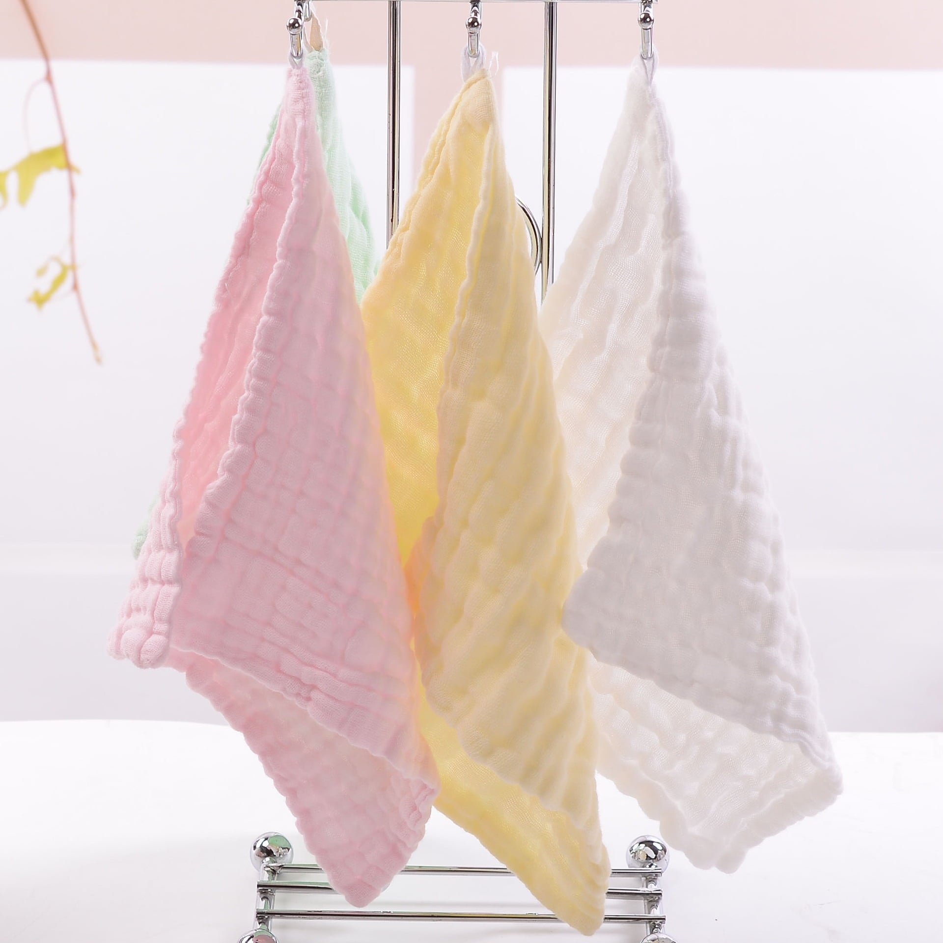 10PCS Muslin Cotton Baby Towel Soft Baby Bath Towel Multicolor Newborn Washcloths and Towels Multicolor