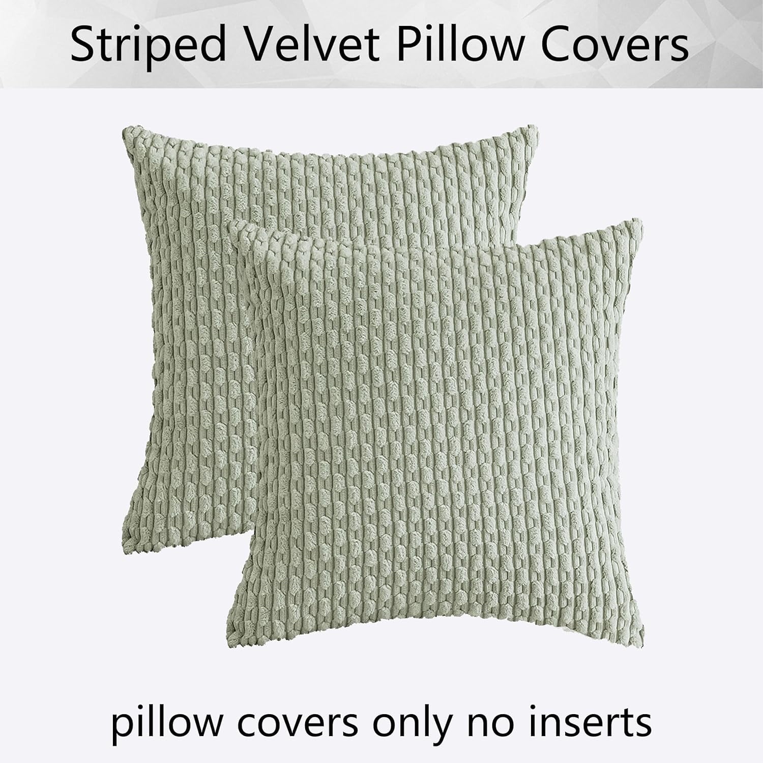 Holzlrgus Fall Set of 2 Striped Textured Velvet Corduroy Decorative Europe Sham Seasonal Autumn Throw Pillow Cushion Cover for Couch, (60x60 cm, 24inch), Burnt Brick 20 x 20-Inch Red