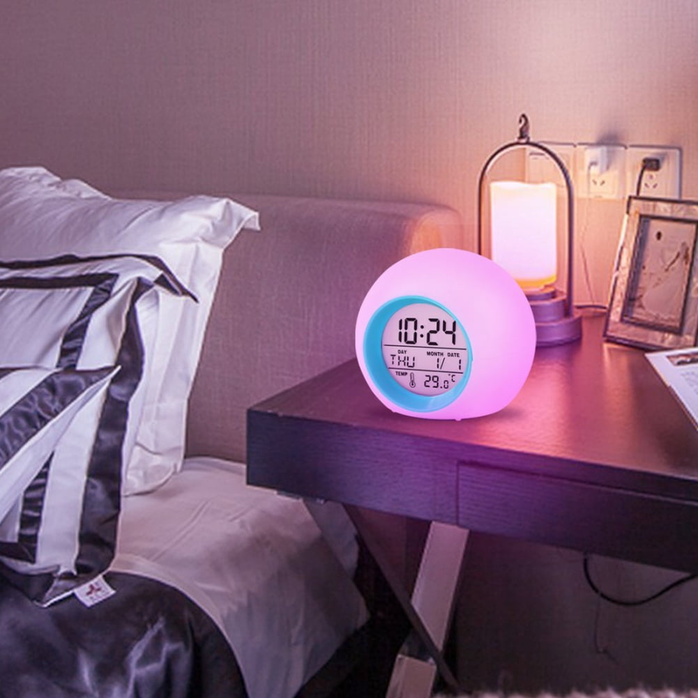 Kids Alarm Clock OK to Wake Alarm Clocks for Kids Toddlers Night Light Clock for Bedrooms with Children's Sleep Trainer Cute Clock Birthday Gift for Teen Boys Girls Colorful