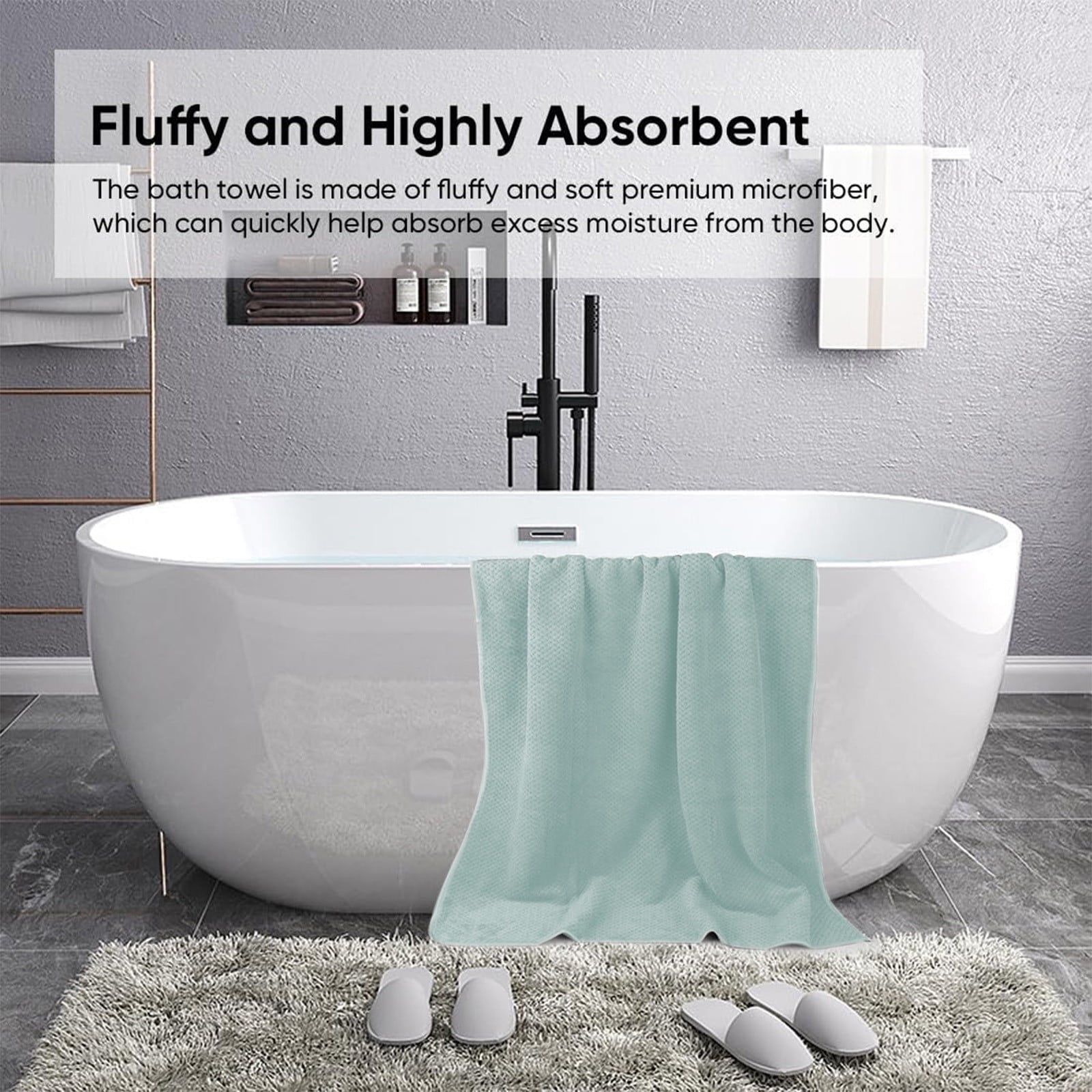 Chmadoxn Bath Towel, Oversize Bath Towel, 55×28 Inch Large Microfiber Bath Towels, Soft, Absorbent, and Quick Dry Towels for Bathroom, Pool, Beach, Swim, and Yoga, Large Bathroom Towels for Daily Use 55×28 in Green
