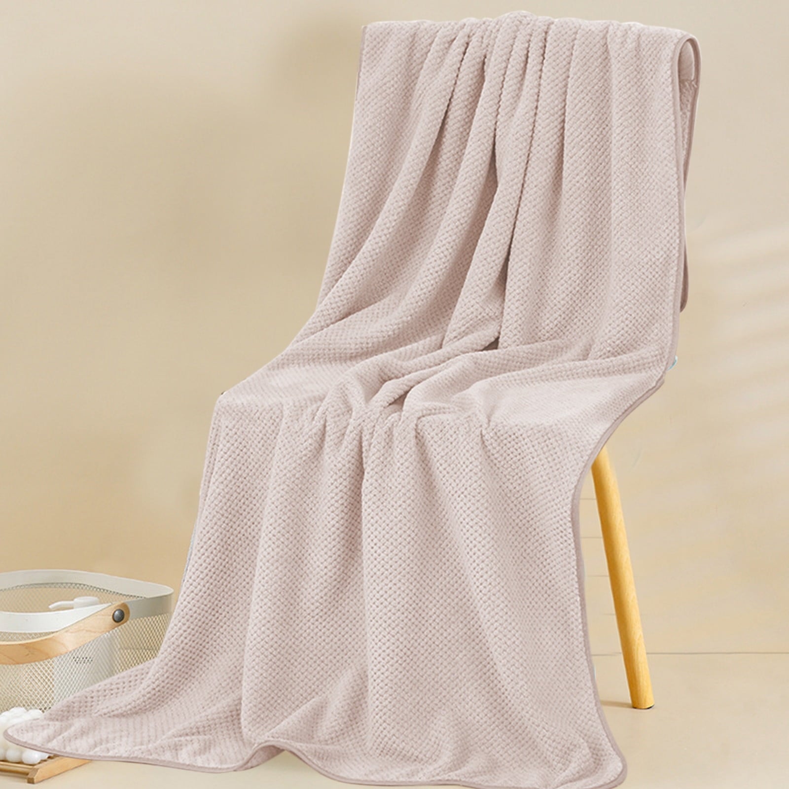 Chmadoxn Bath Towel, Oversize Bath Towel, 55×28 Inch Large Microfiber Bath Towels, Soft, Absorbent, and Quick Dry Towels for Bathroom, Pool, Beach, Swim, and Yoga, Large Bathroom Towels for Daily Use 55×28 in Khaki