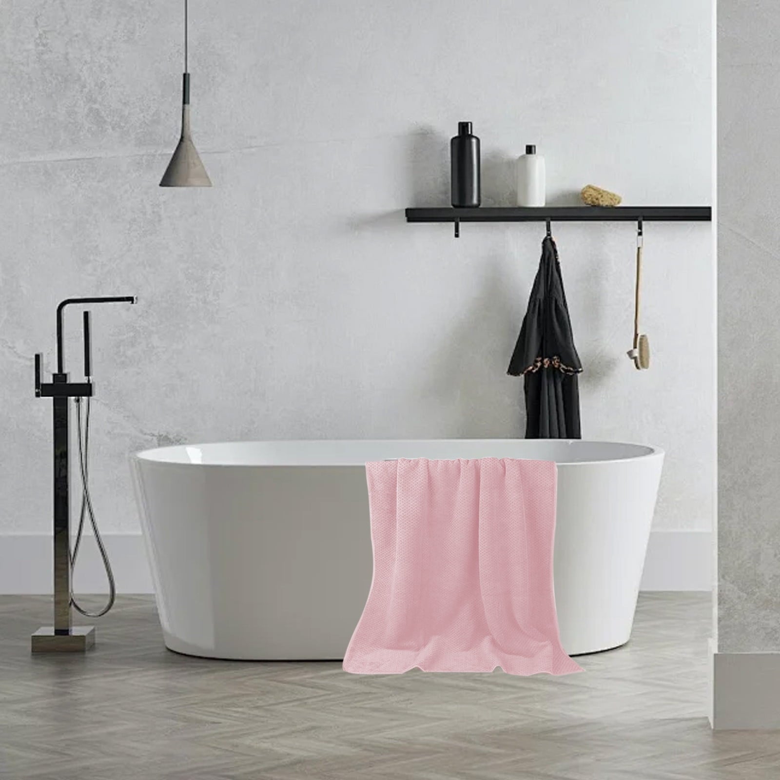 Chmadoxn Bath Towel, Oversize Bath Towel, 55×28 Inch Large Microfiber Bath Towels, Soft, Absorbent, and Quick Dry Towels for Bathroom, Pool, Beach, Swim, and Yoga, Large Bathroom Towels for Daily Use 13.4×30 in Pink