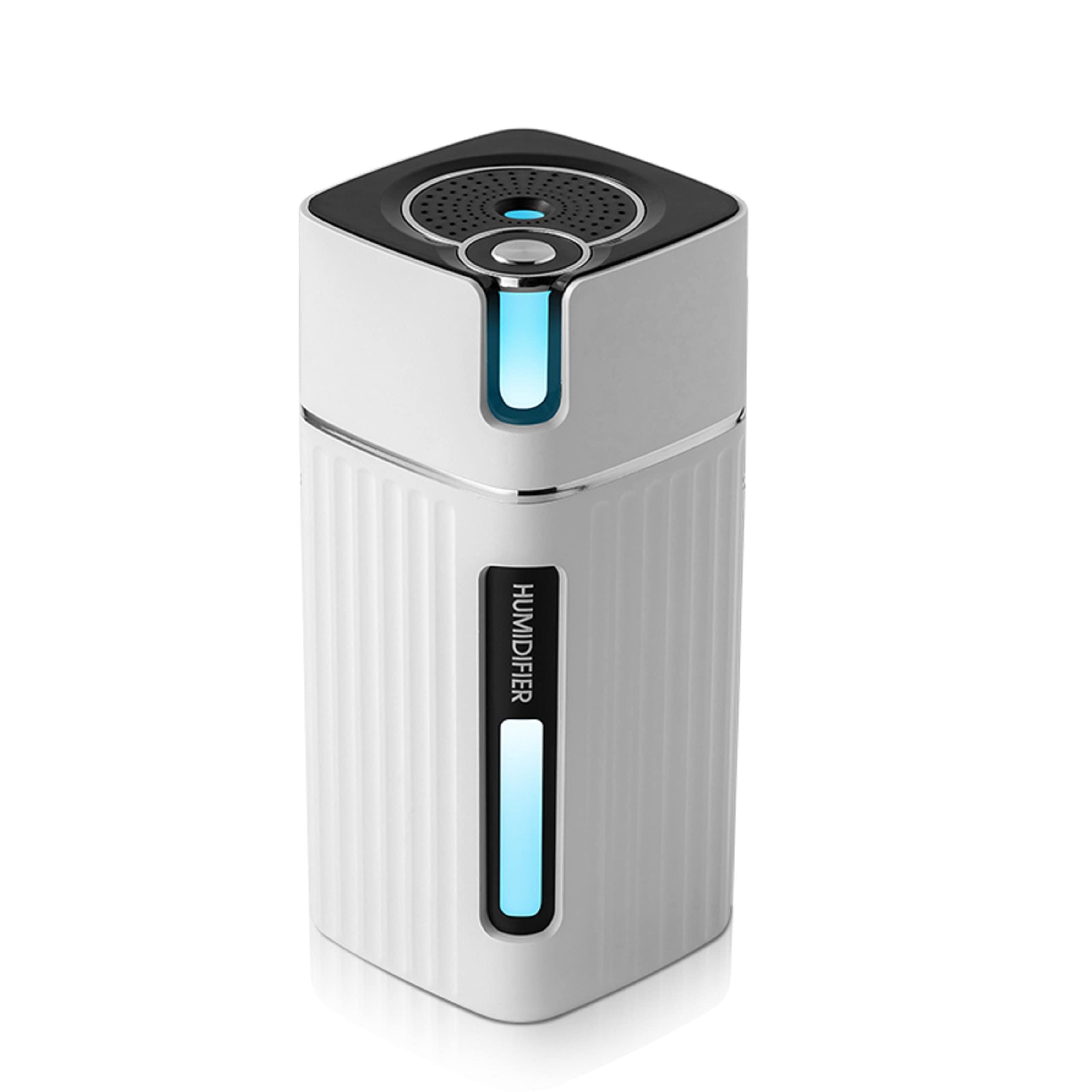 Mini Neon Humidifier - 300mL USB Quiet Ultrasonic Air Moisturizer for Desk, Car, Office, etc. - 2 Mist Modes, Multiple Colors